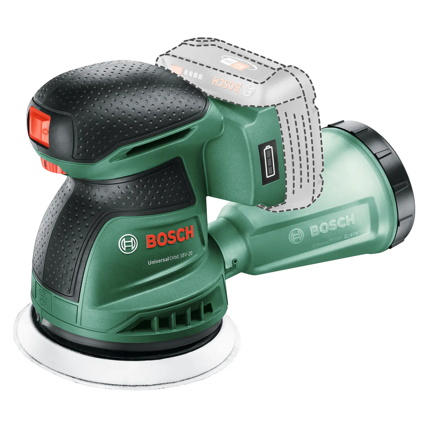Bosch Akku-Exzenterschleifer UniversalOrbit 18V-20  Solo