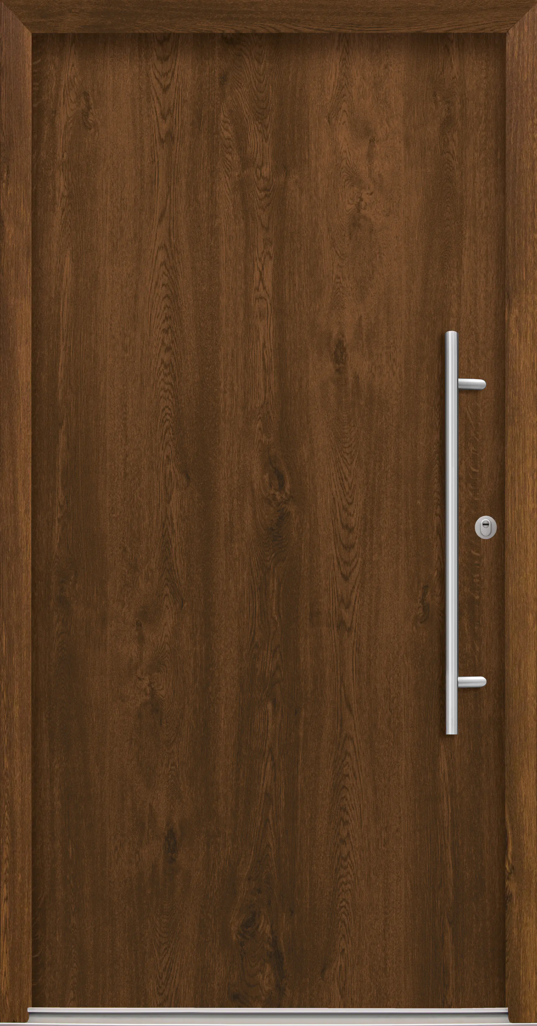 Splendoor Haustür Passivedoor Premium B05 RC2 Nussbaum DIN Rechts 110 x 210 cm