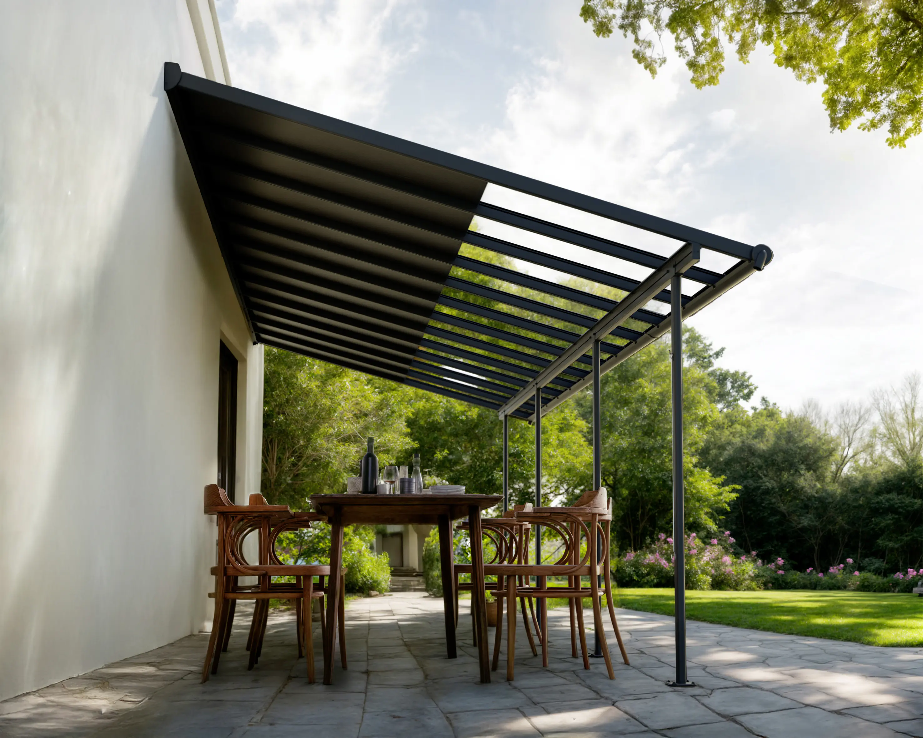 Canopia Terrassenüberdachung Sierra Cabrio 739 x 295 cm grau 