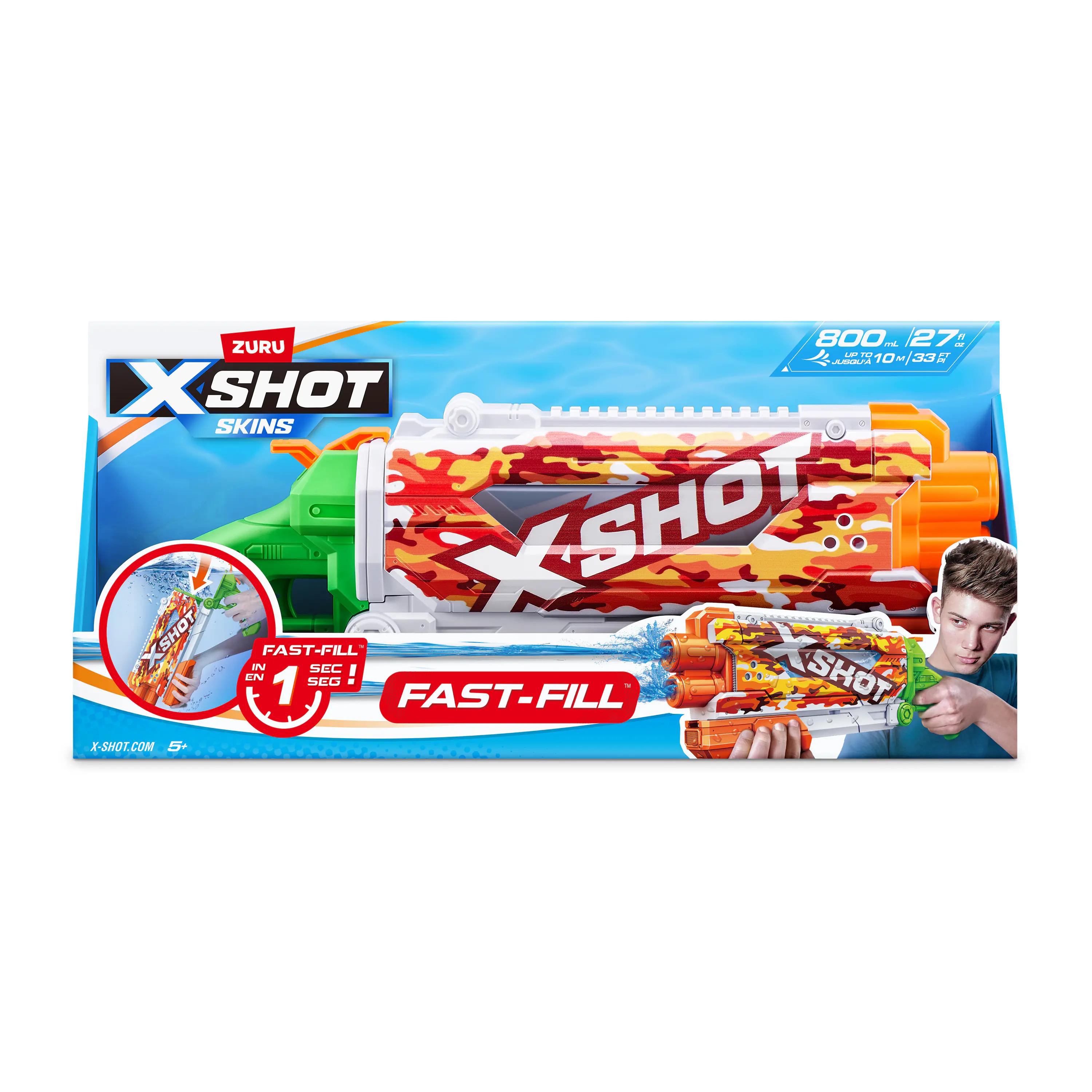 Zuru Wasserpistole X-Shot Skins Pump Action Fast Fill