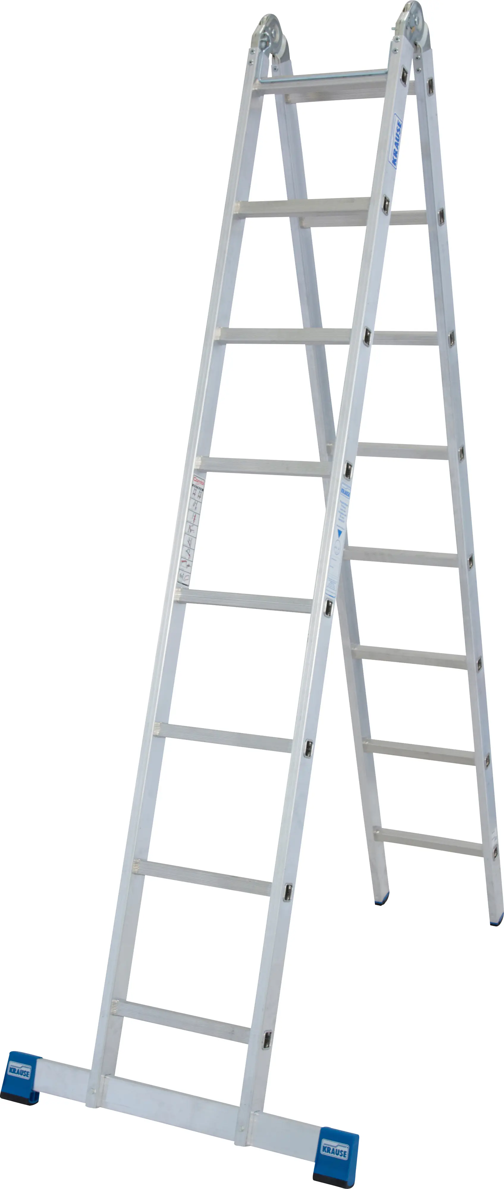 Krause Aluminium-Gelenk-Doppelleiter STABILO 5,48 m