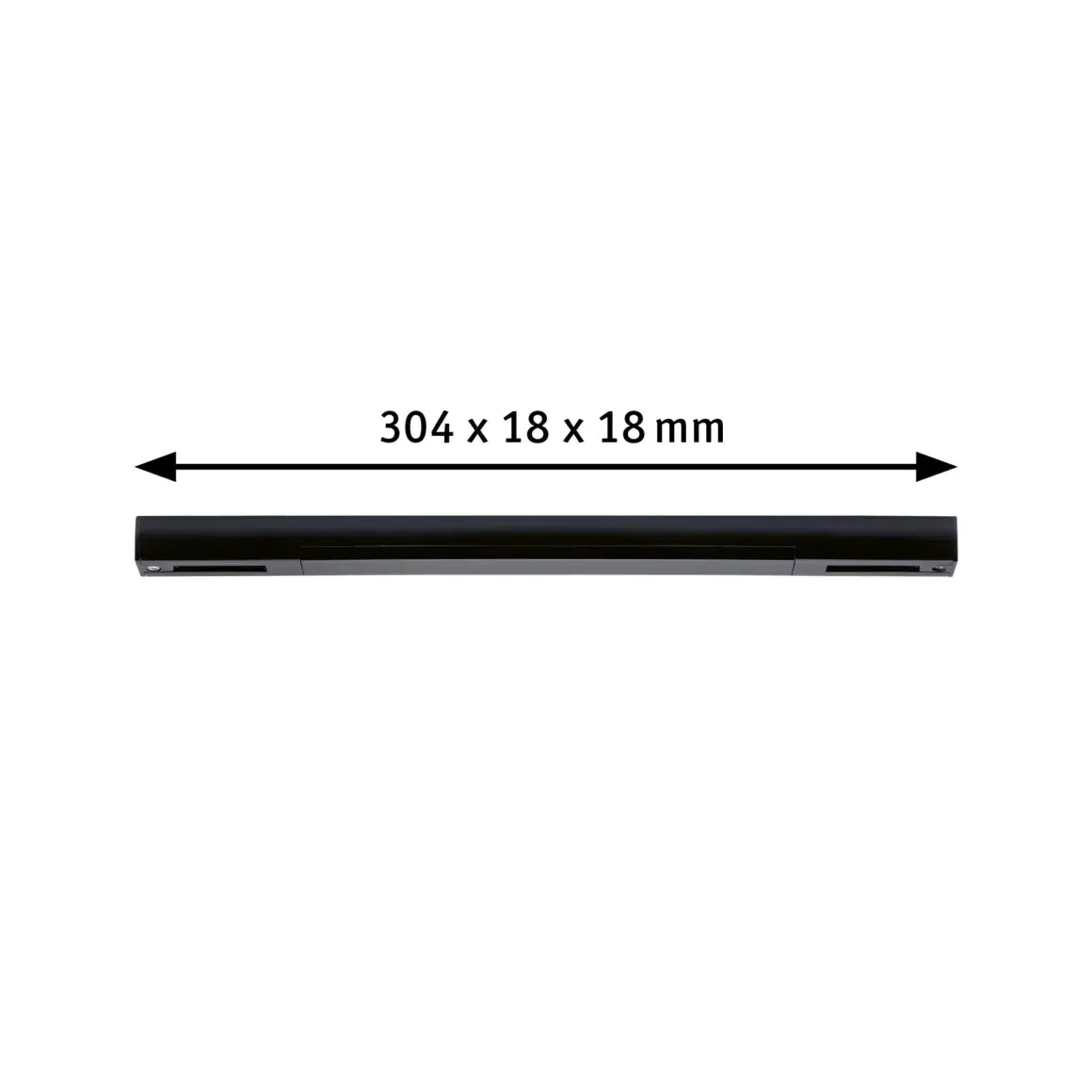Paulmann U-Rail Mitteleinspeisung 100W, schwarz matt