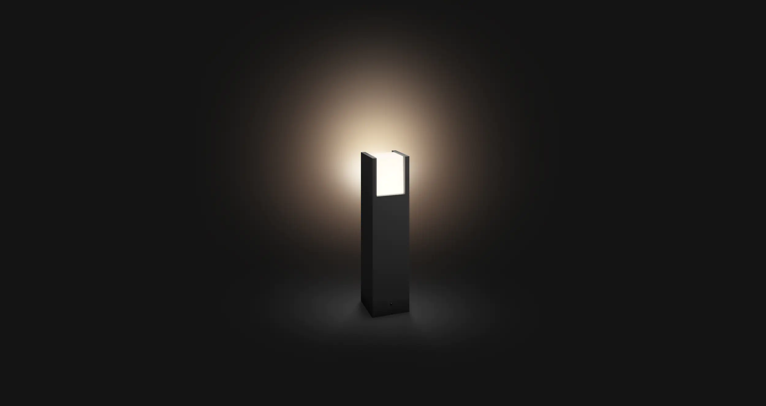 Philips Hue LED Sockelleuchte White Fuzo schwarz 40 x 10 cm dimmbar