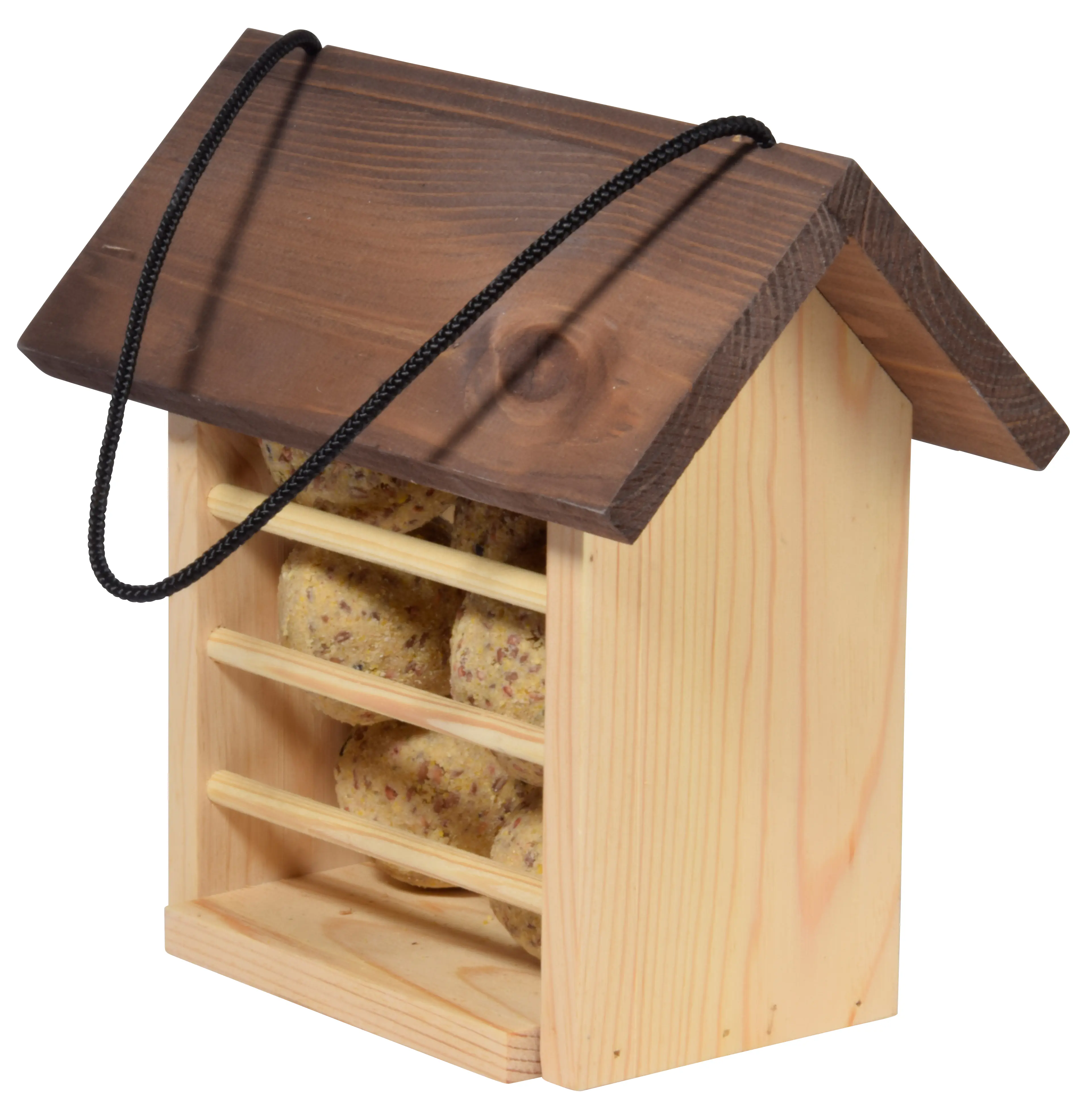Dobar Vogelfutterhaus für Meisenknödel 22 x 14 x 21 cm braun