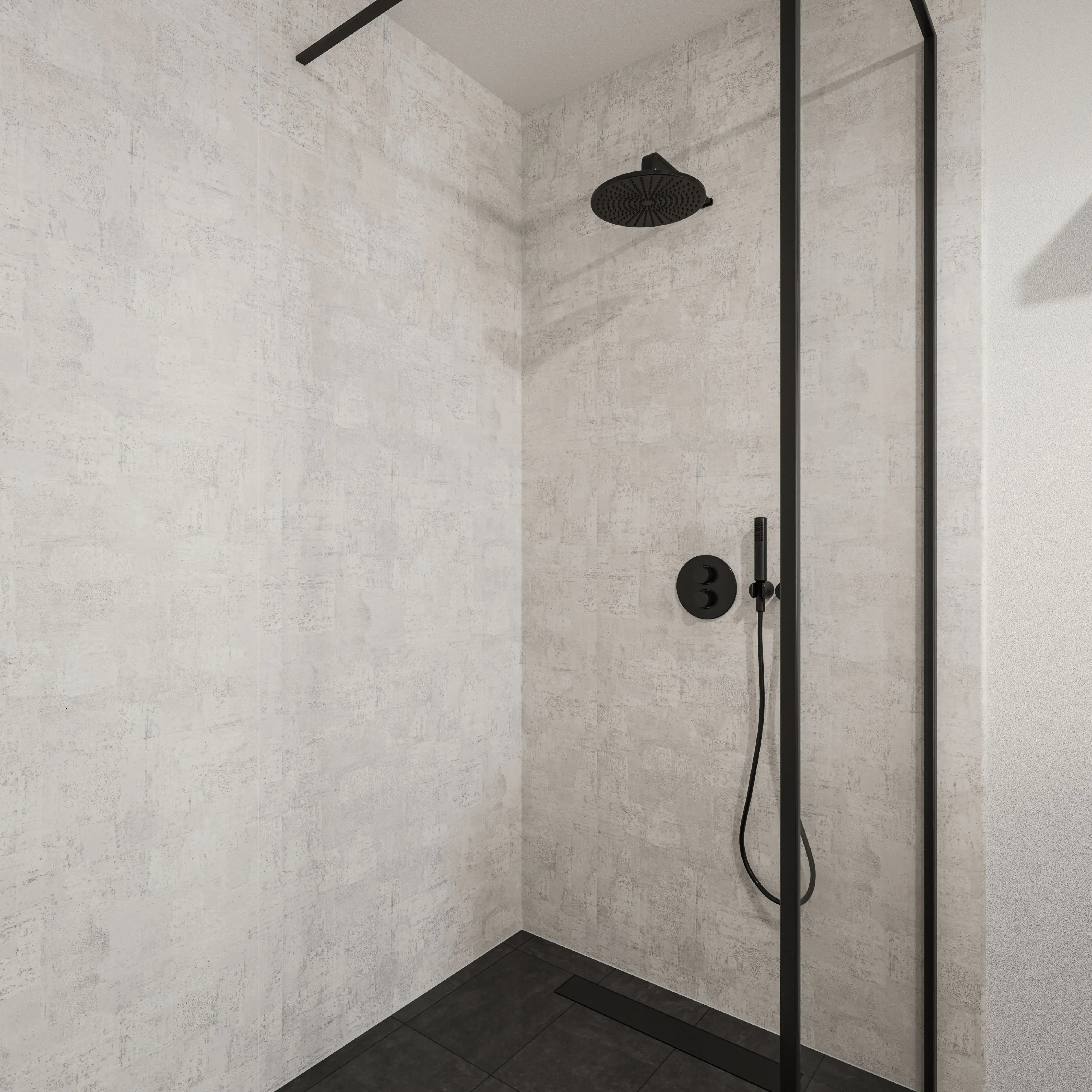 Wetwall Elite Wandpaneel  Light Stone 60 x 242 cm mit Nut & Feder