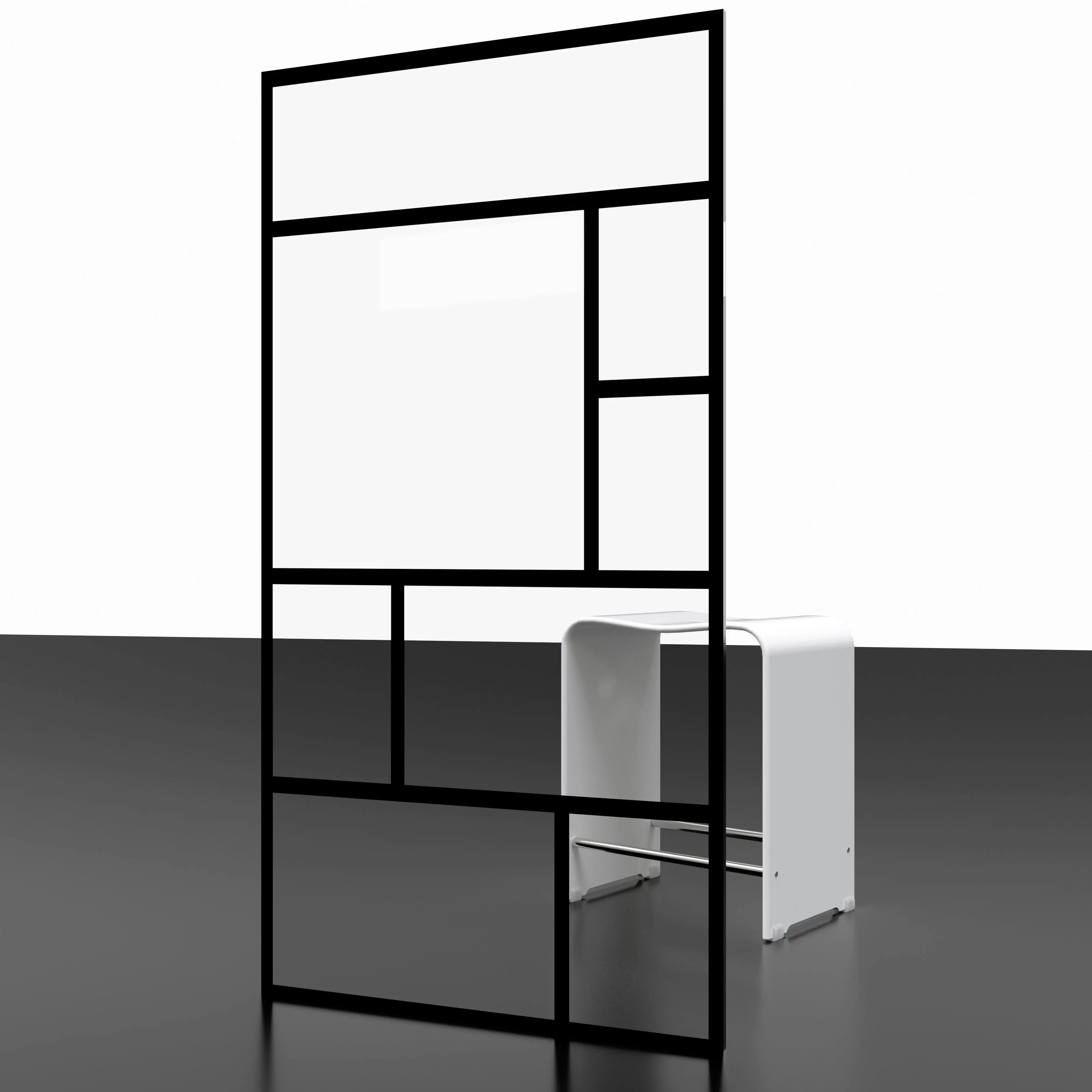 Schulte Badewannenaufsatz 1-teilig Atelier 5 80 x 140 cm mattschwarz Dekor