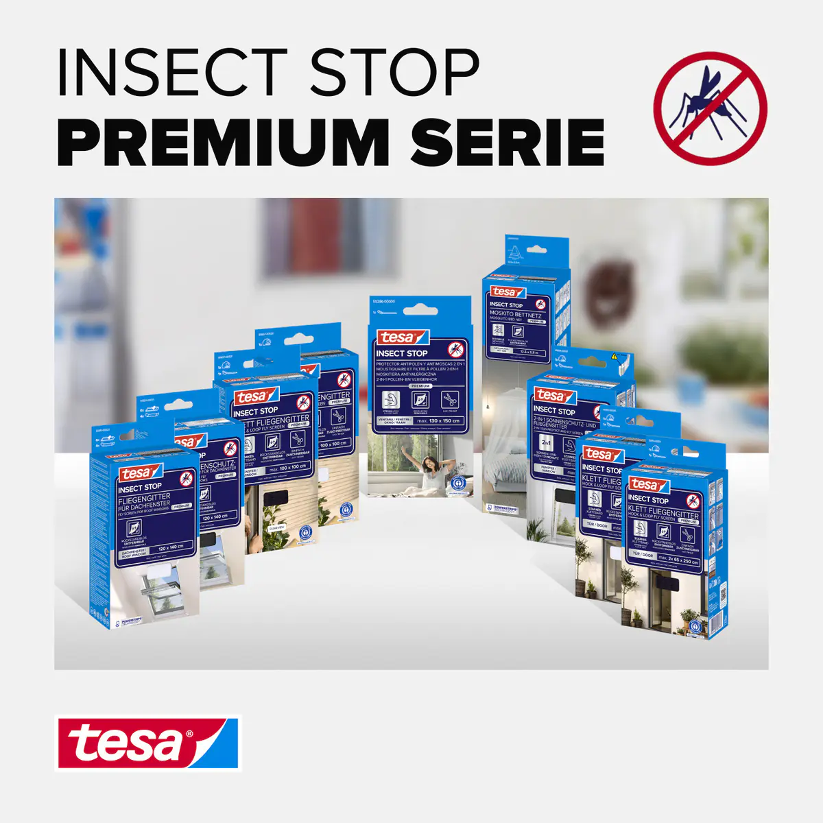tesa Insektenschutz-Dachfenster COMFORT 120 x 140 cm weiß