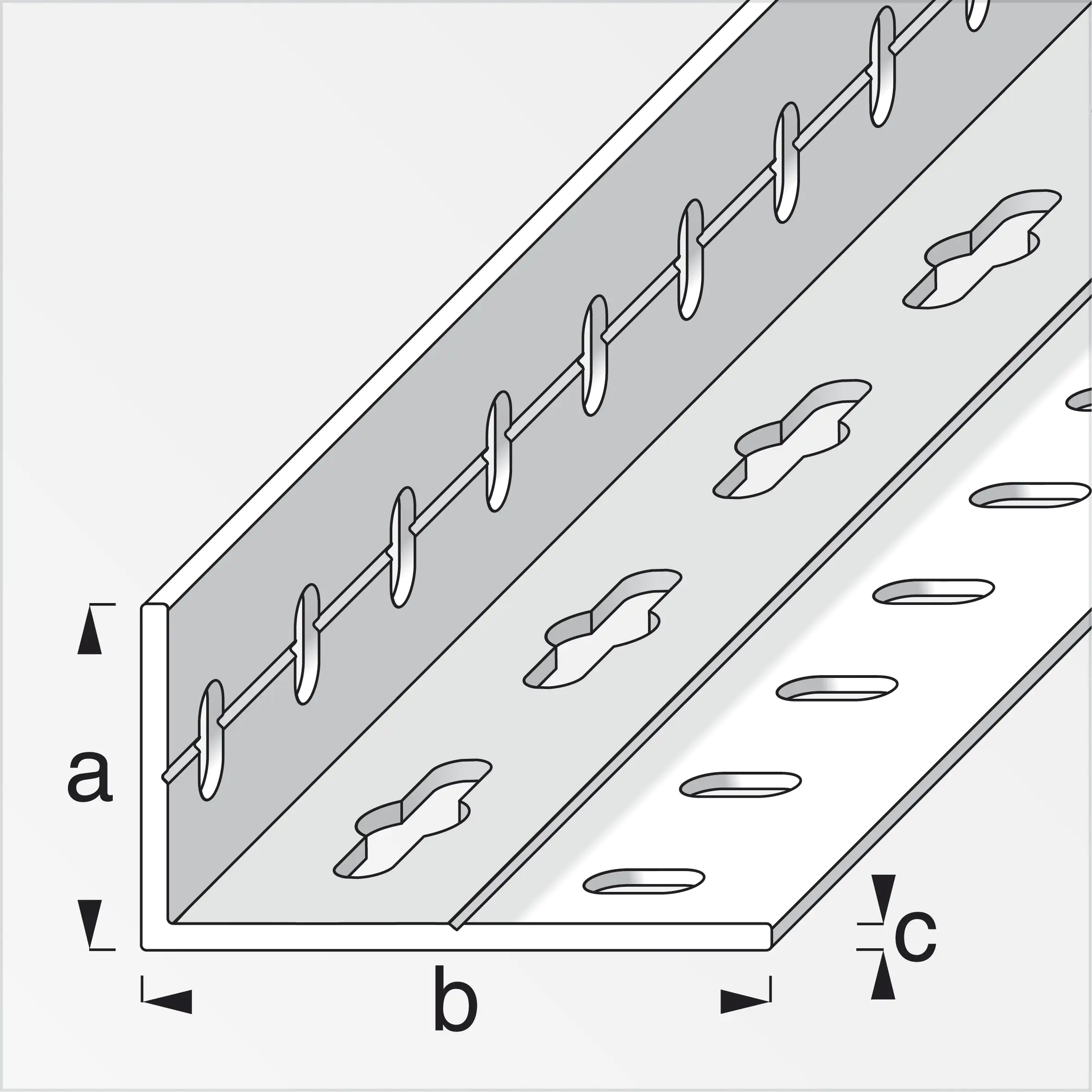 alfer Winkel 1 m, 35.5 x 65.6 mm Aluminium eloxiert silber