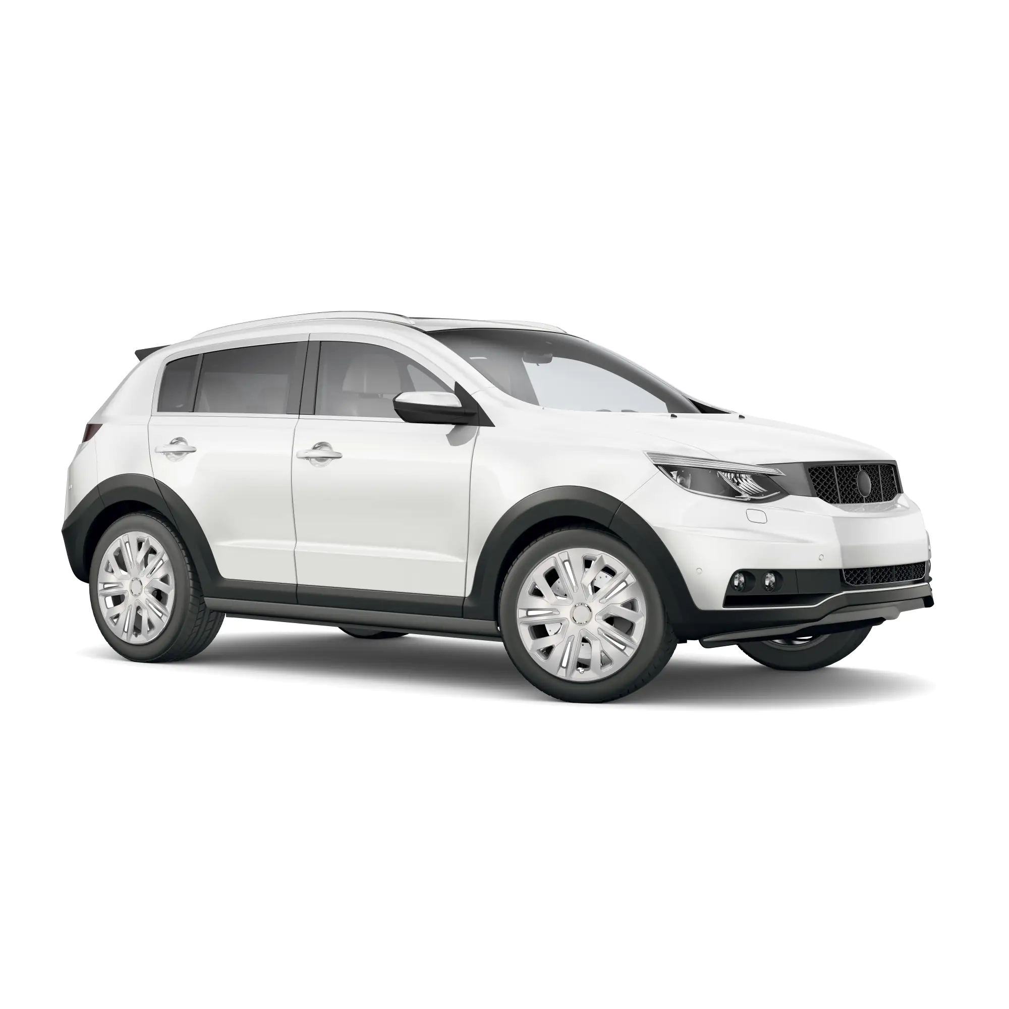 Cartrend Radzierblende Raven 38 cm (15 Zoll) silber 4 stück