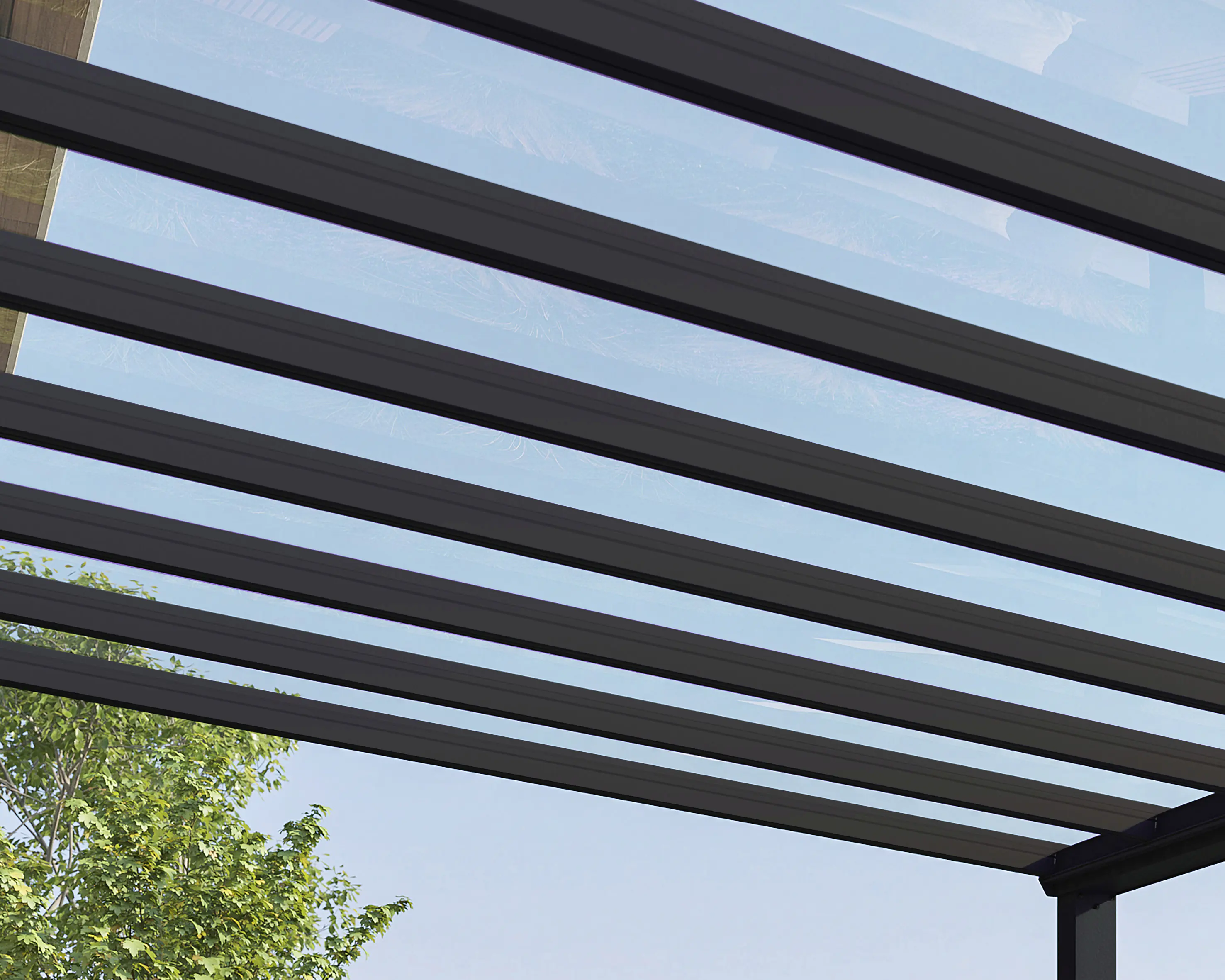 Canopia Terrassenüberdachung Stockholm 950 x 331 cm anthrazit