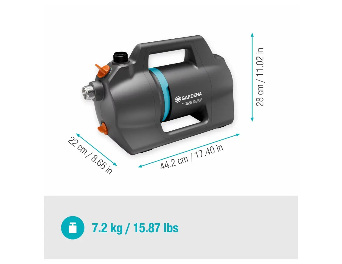 Gardena Gartenpumpe 4200 Silent 4200 l/h 600 Watt