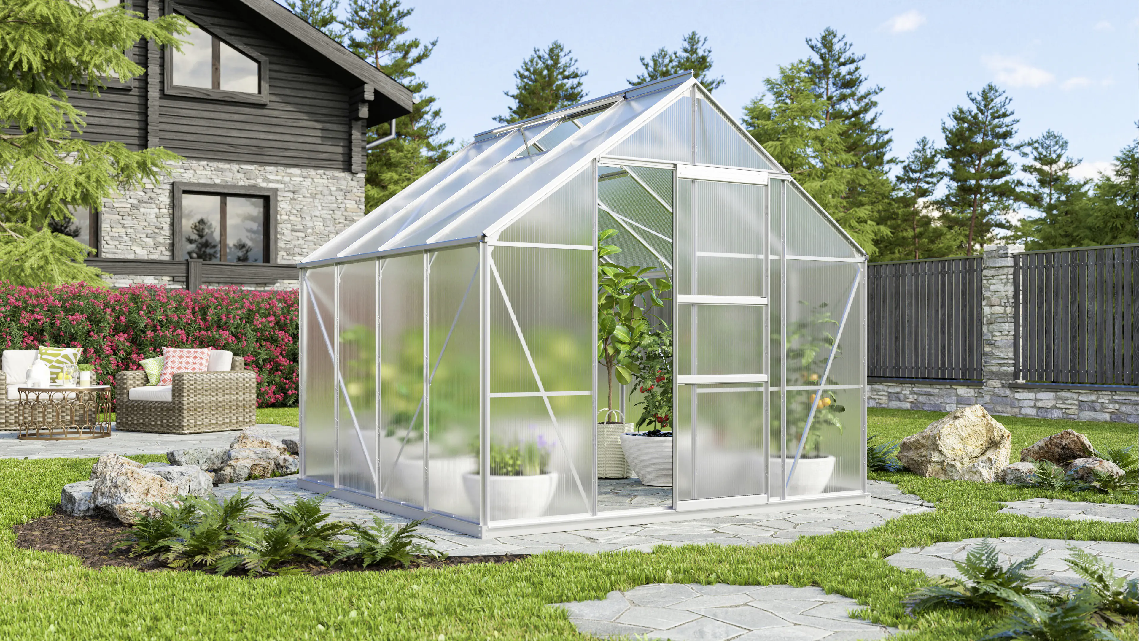 Vitavia Gewächshaus Merkur 6700 254 x 254 cm 6 mm HPK