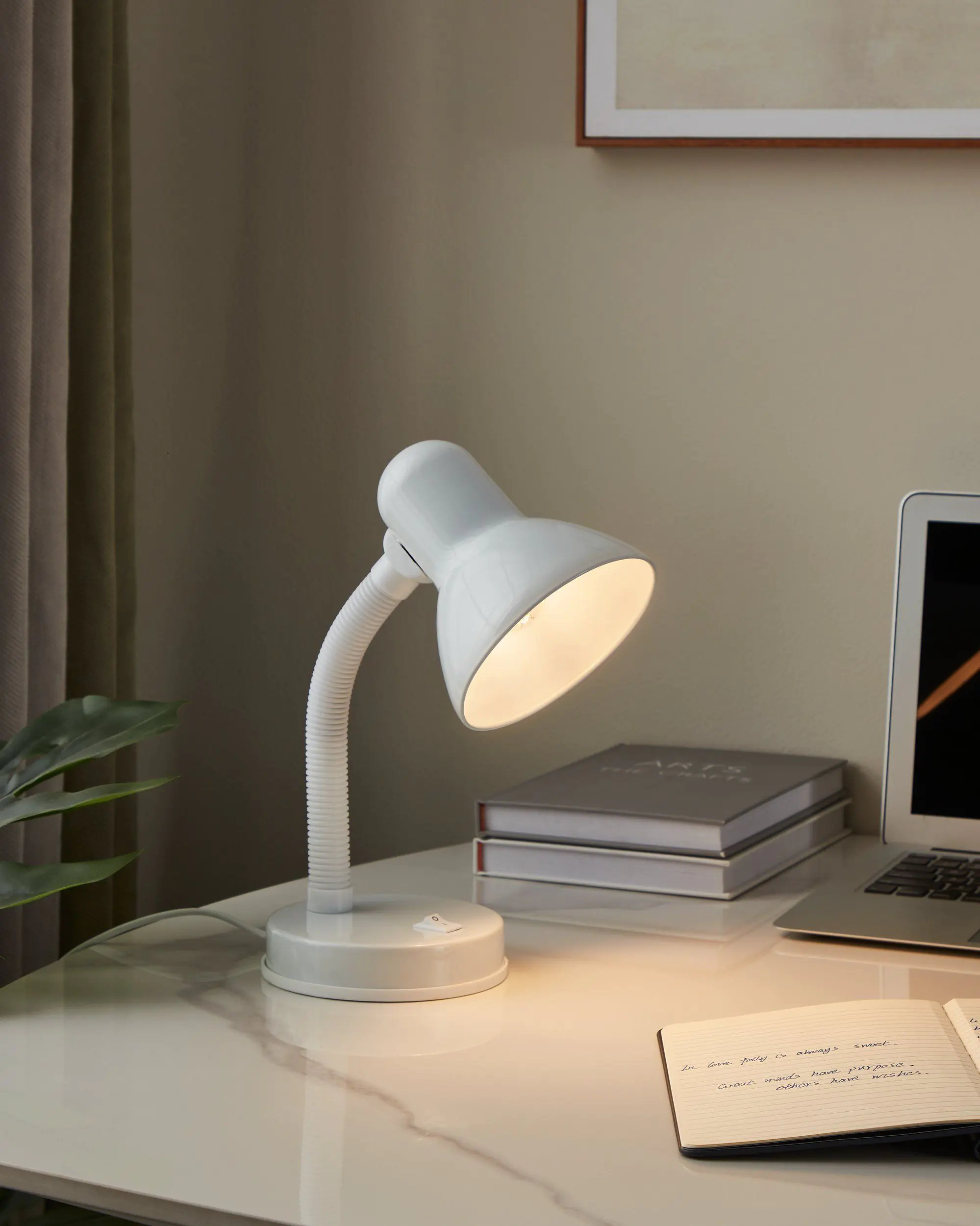 Eglo Tischlampe Basic 30 cm weiß