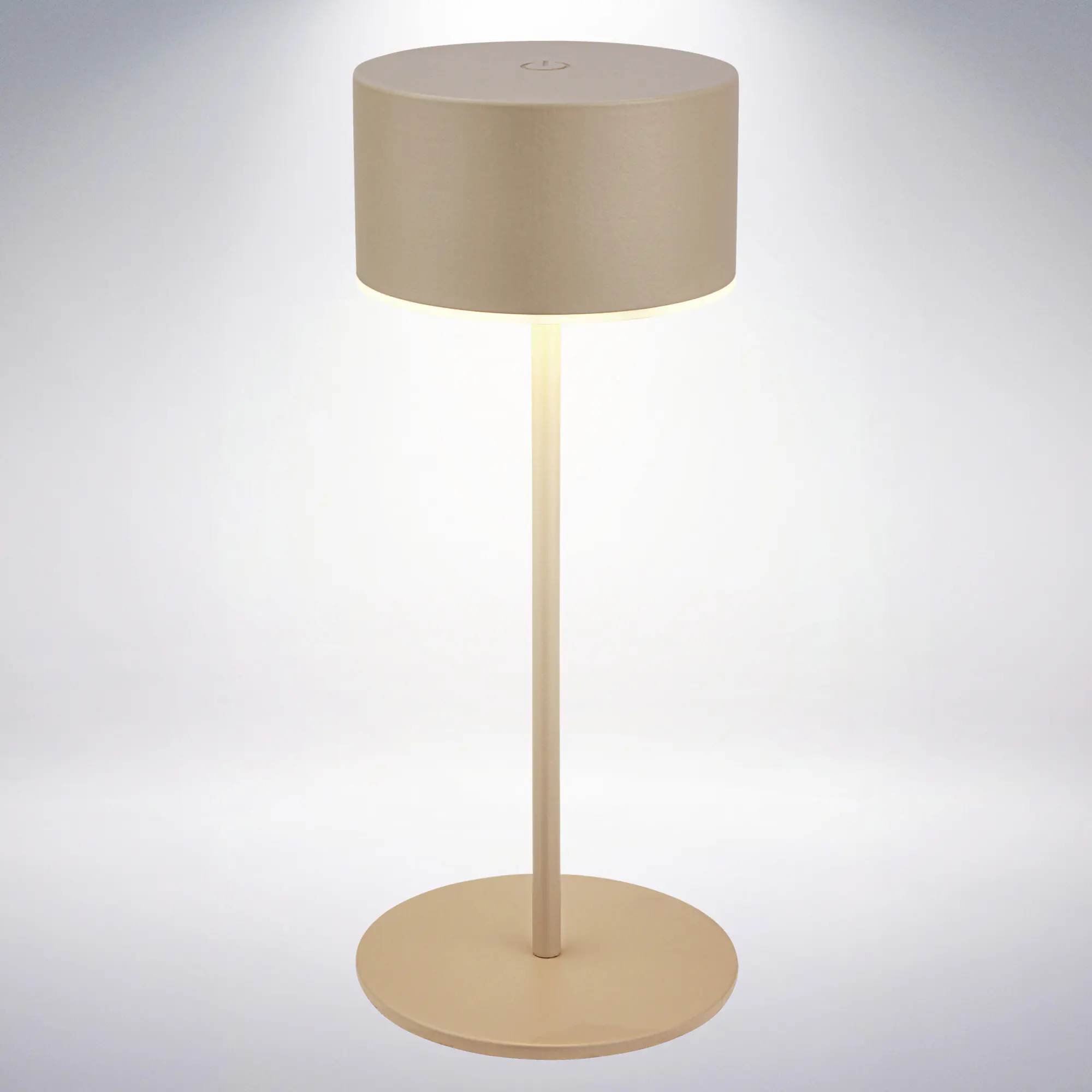 Briloner LED Akku-Tischleuchte Kira Ø 8 x 19 cm warmweiß beige dimmbar 