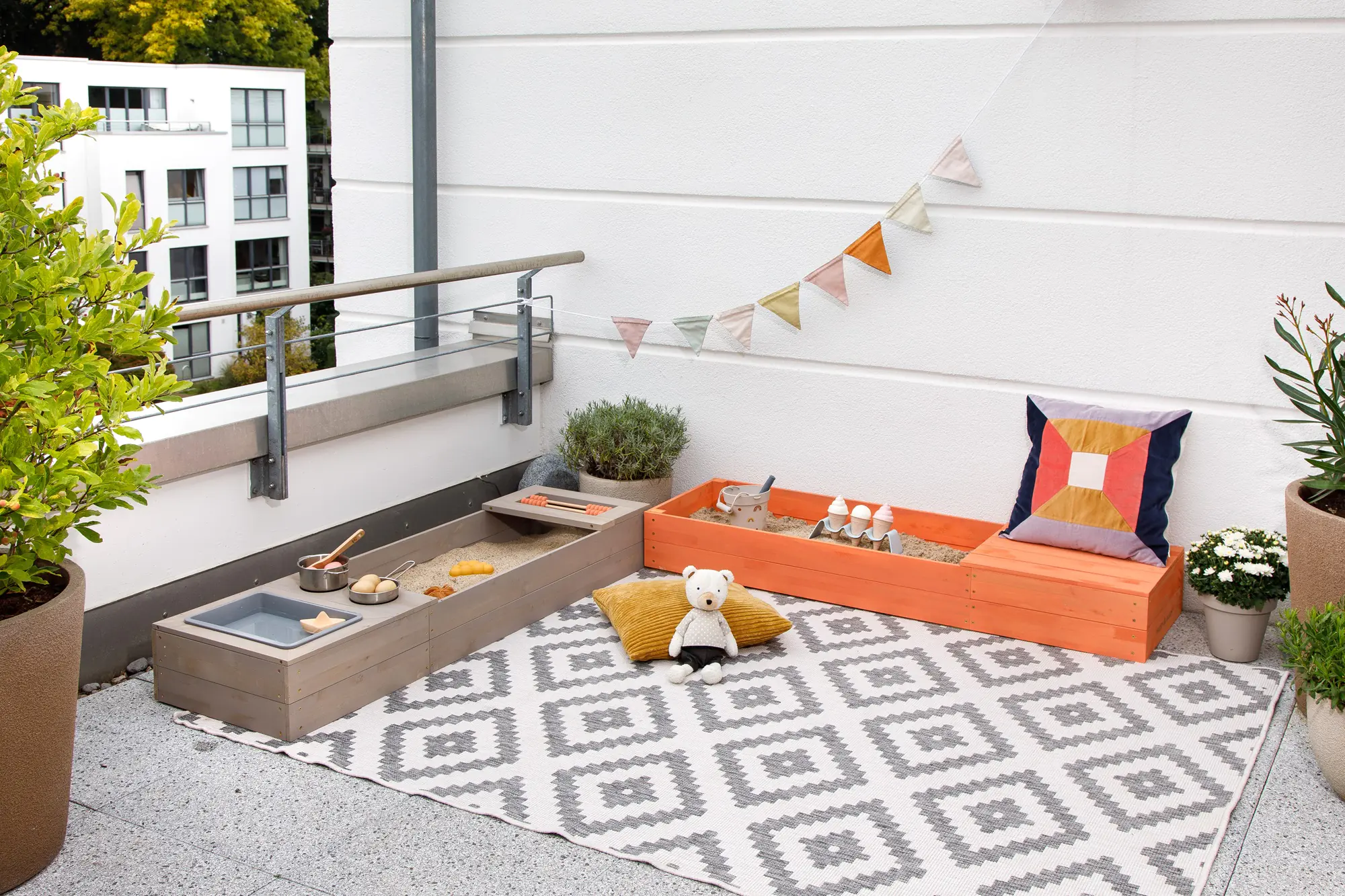 MUDDY BUDDY Sandkasten Flexy Style 150 x 90 x 20 cm / 2x (150 x 45 x 20) cm