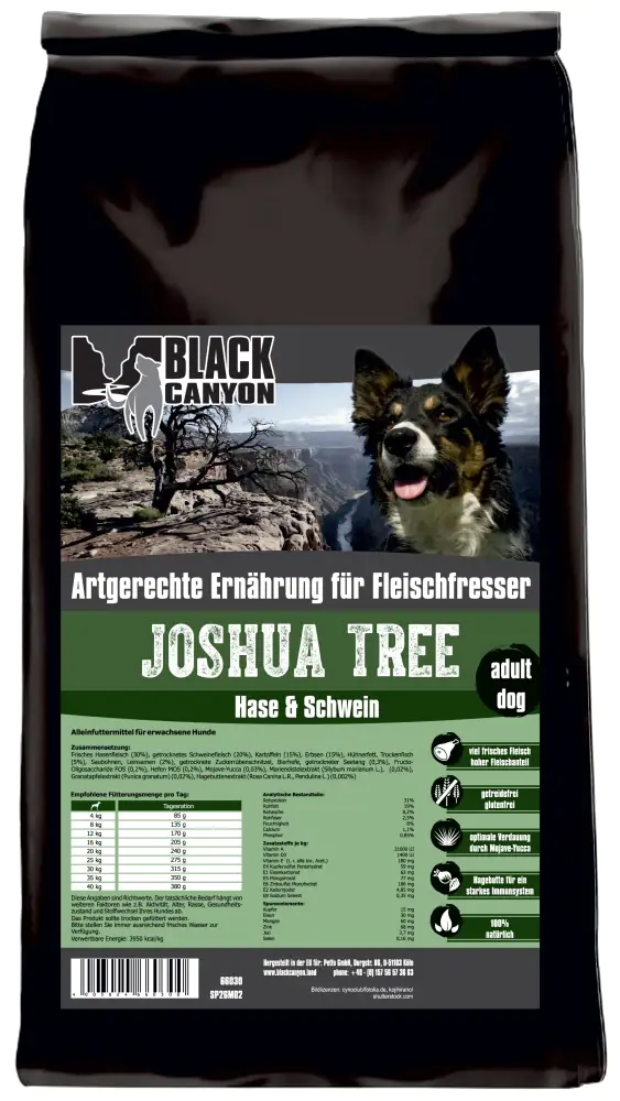 Black Canyon Joshua Tree Hundetrockenfutter Adult 5 kg Hase & Schwein