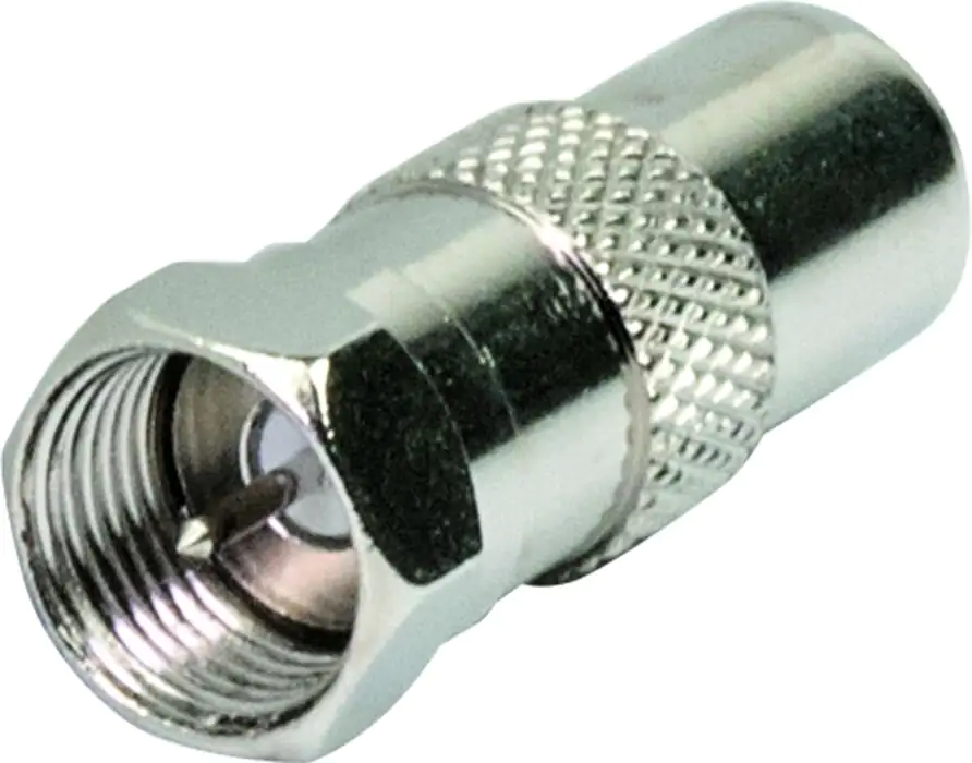 Schwaiger Koaxial Adapter UEST9310 531 silber, 1x F Stecker / 1x IEC Stecker