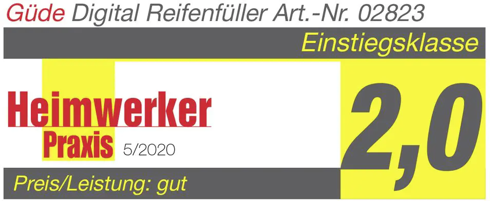 Güde Reifenfüller Digital 11 E Schlauch 365 mm, Automatikabschaltung