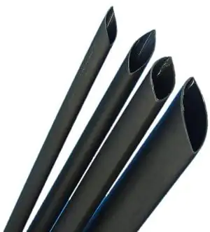 Schrumpfschlauch 12,7 - 6,4 mm Schrumpfrate 2:1, schwarz, 100 cm