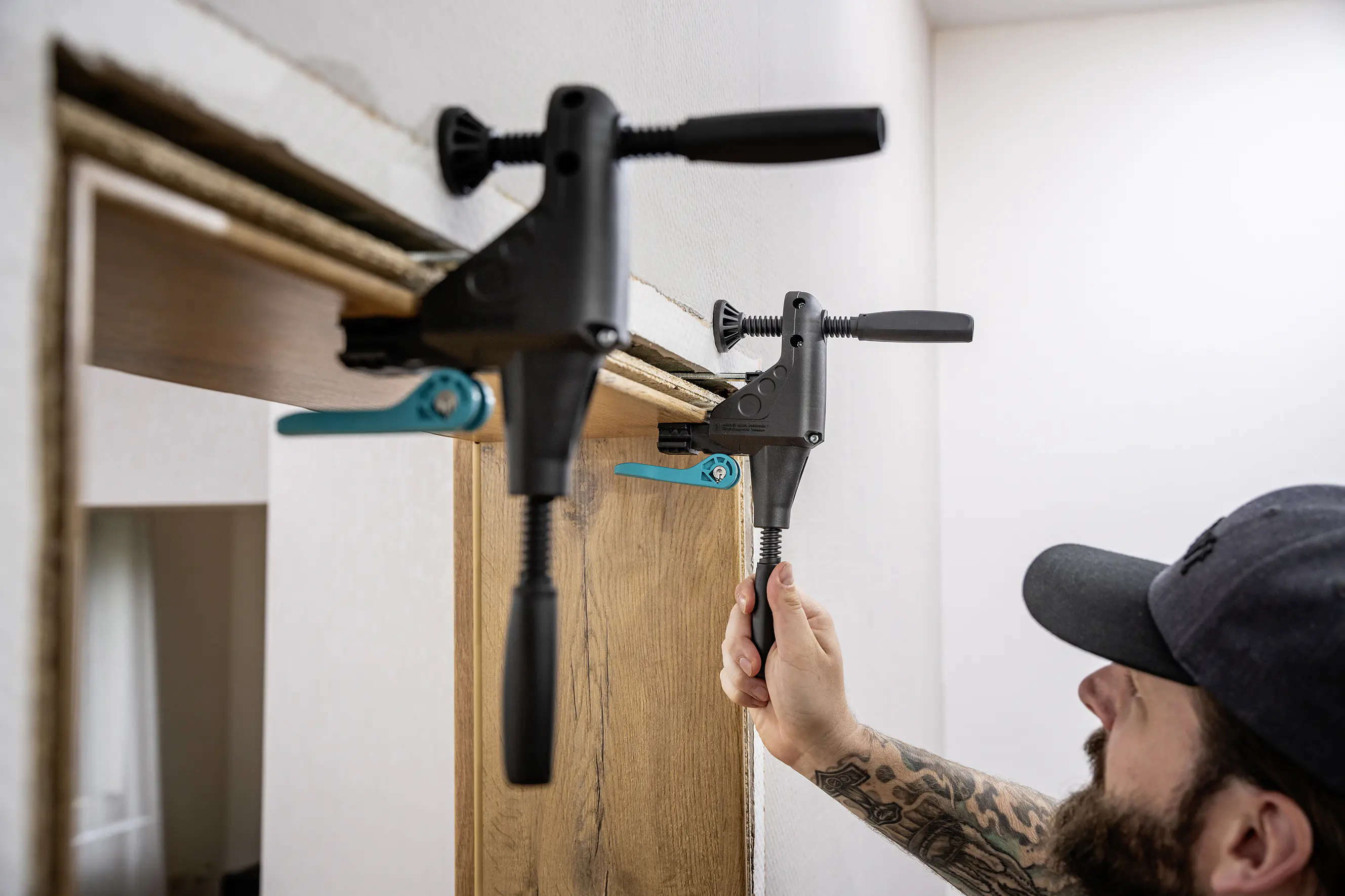 Wolfcraft Türfuttermontage-Set Pro 60 - 100 cm 8-teilig