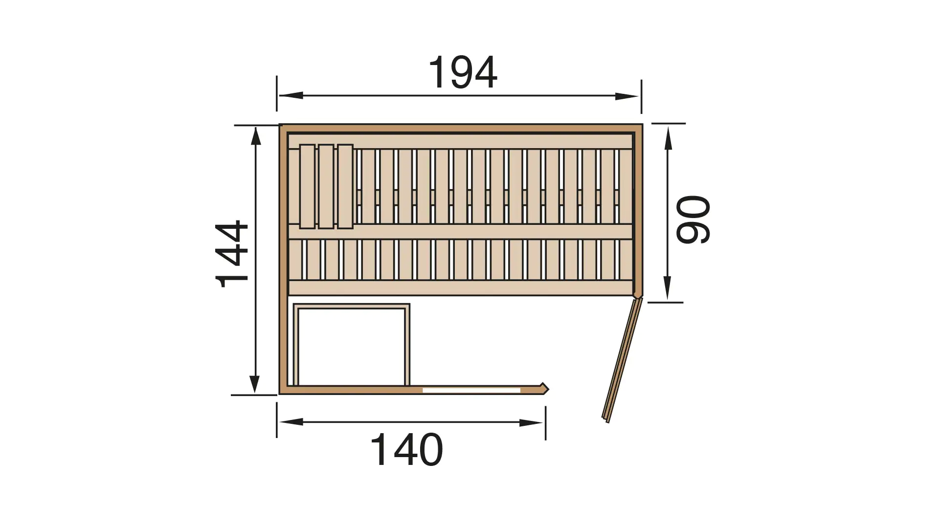 Weka Elementsauna Varberg Gr. 1 Sparset 7,5 kw BioS