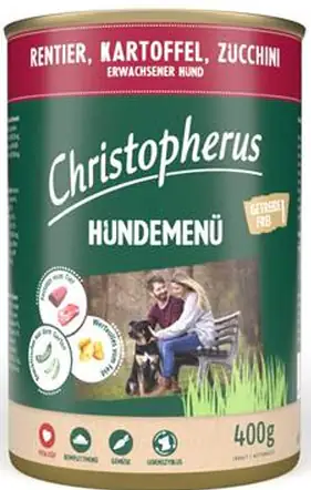 Christopherus Hundenassfutter Adult getreidefrei 400 g Rentier