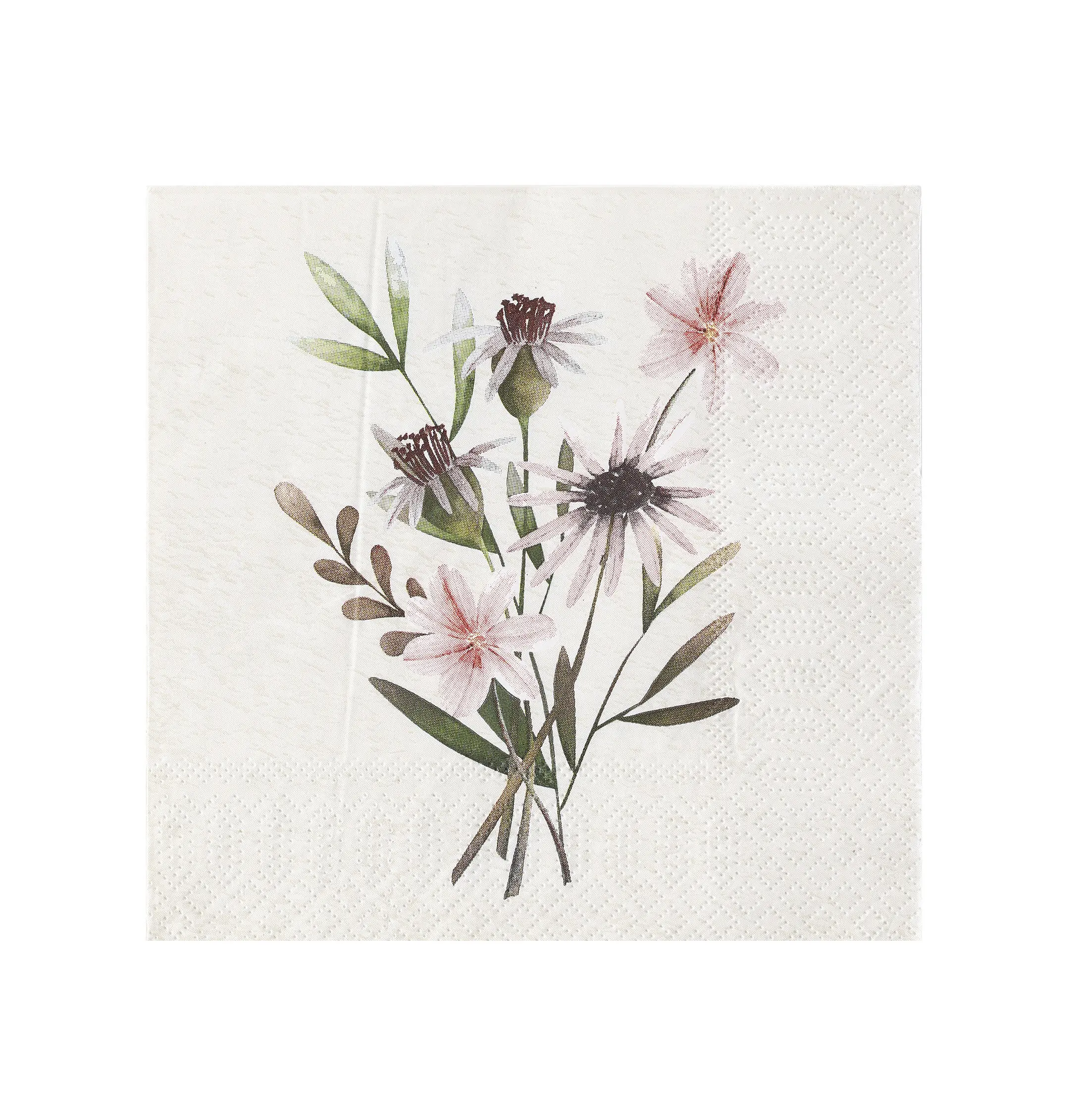 Eglo Servietten Blumen Mahuli weiß 16,5 x 16,5 cm - 20er Pack