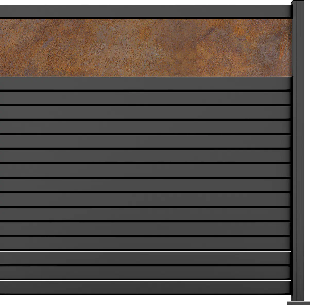 Ambiente Alu-Zaun Erweiterungsset Rhombus MINI 187 x 184,2 cm anthrazit 