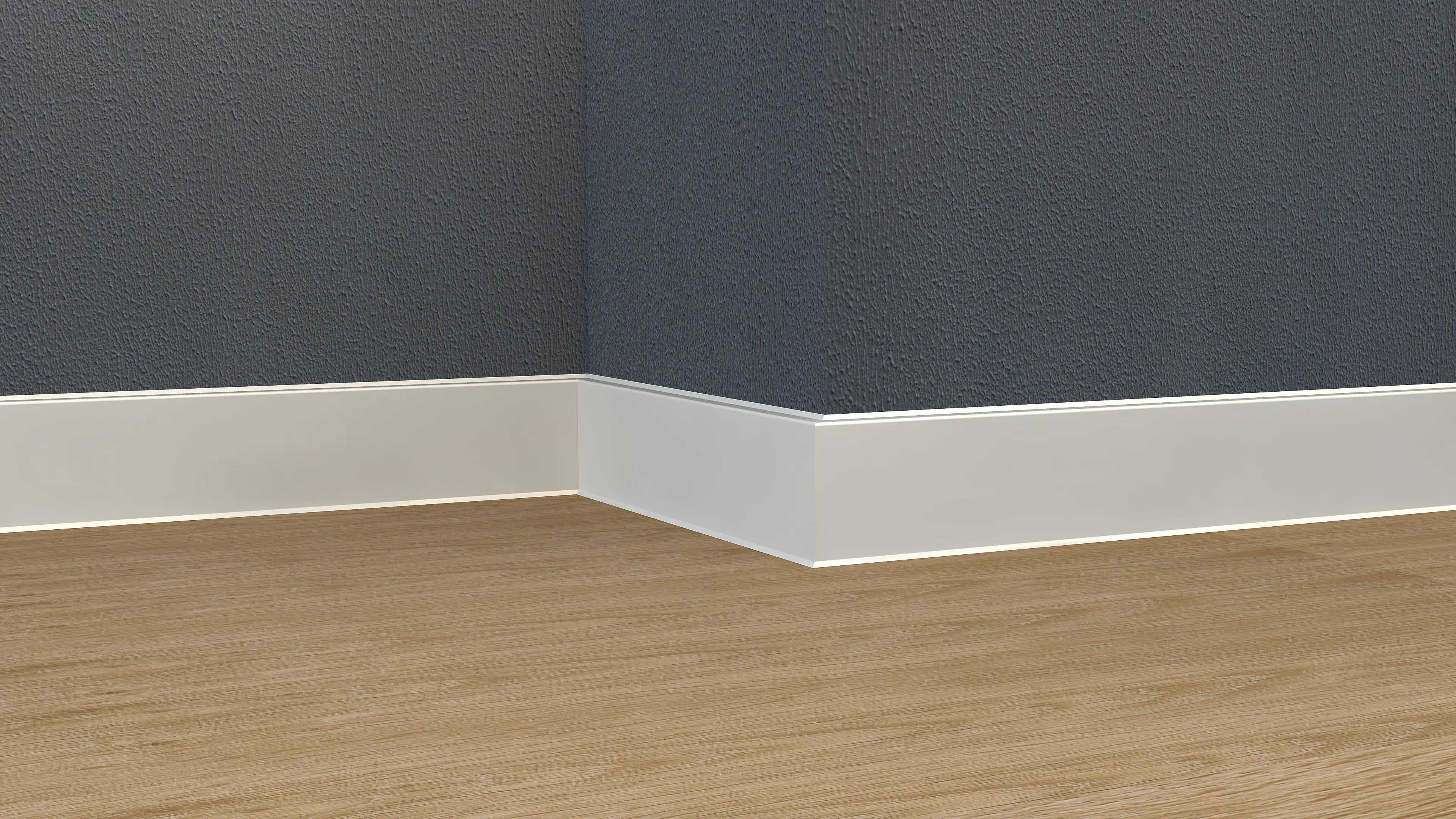 Neuhofer Fußleiste MDF 240 cm x 80 x 13 mm weiß 