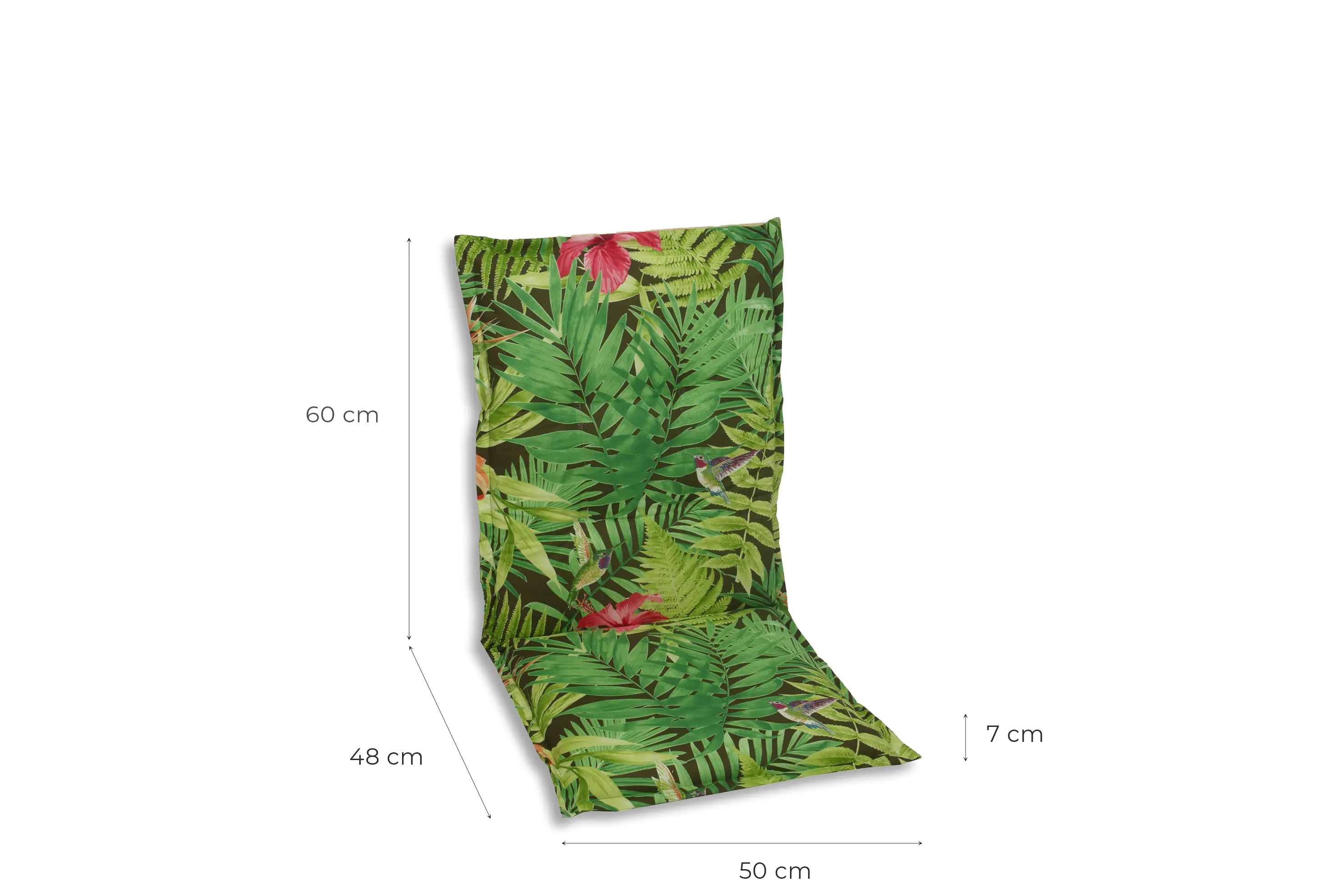 GO-DE Mittellehner-Auflage 108 cm x 50 cm x 7 cm, grün 