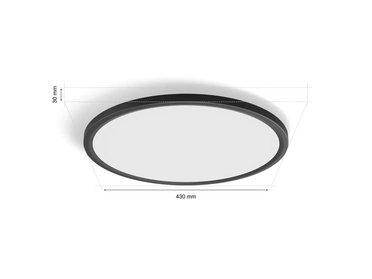 Philips Hue LED Deckenleuchte Tento rund schwarz 43 x 3 cm RGB