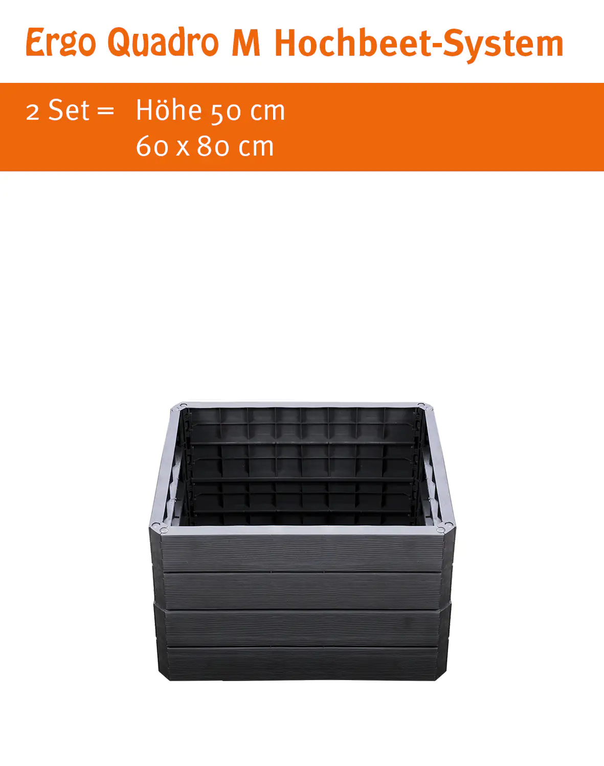 Garantia Hochbeet Ergo Quadro M 60 x 80 x 25 cm