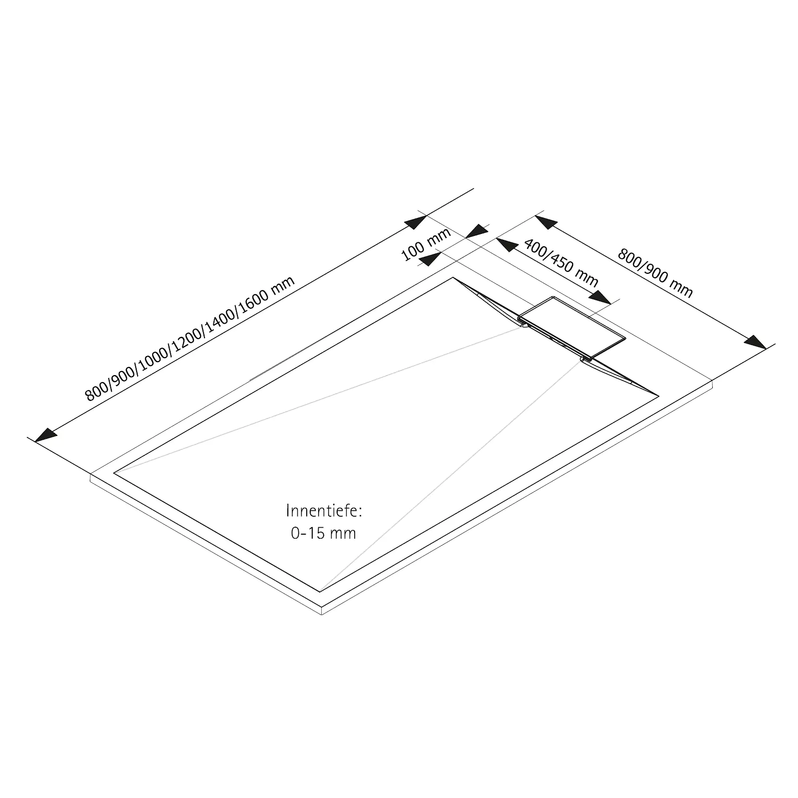 Schulte Duschwanne DWM-Tec 80 x 120 cm anthrazit