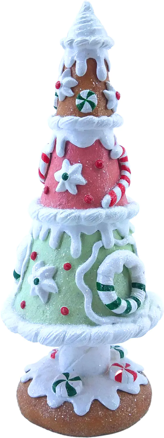Figur Pfefferkuchen Baum 44,5 x 18 x 18 cm braun