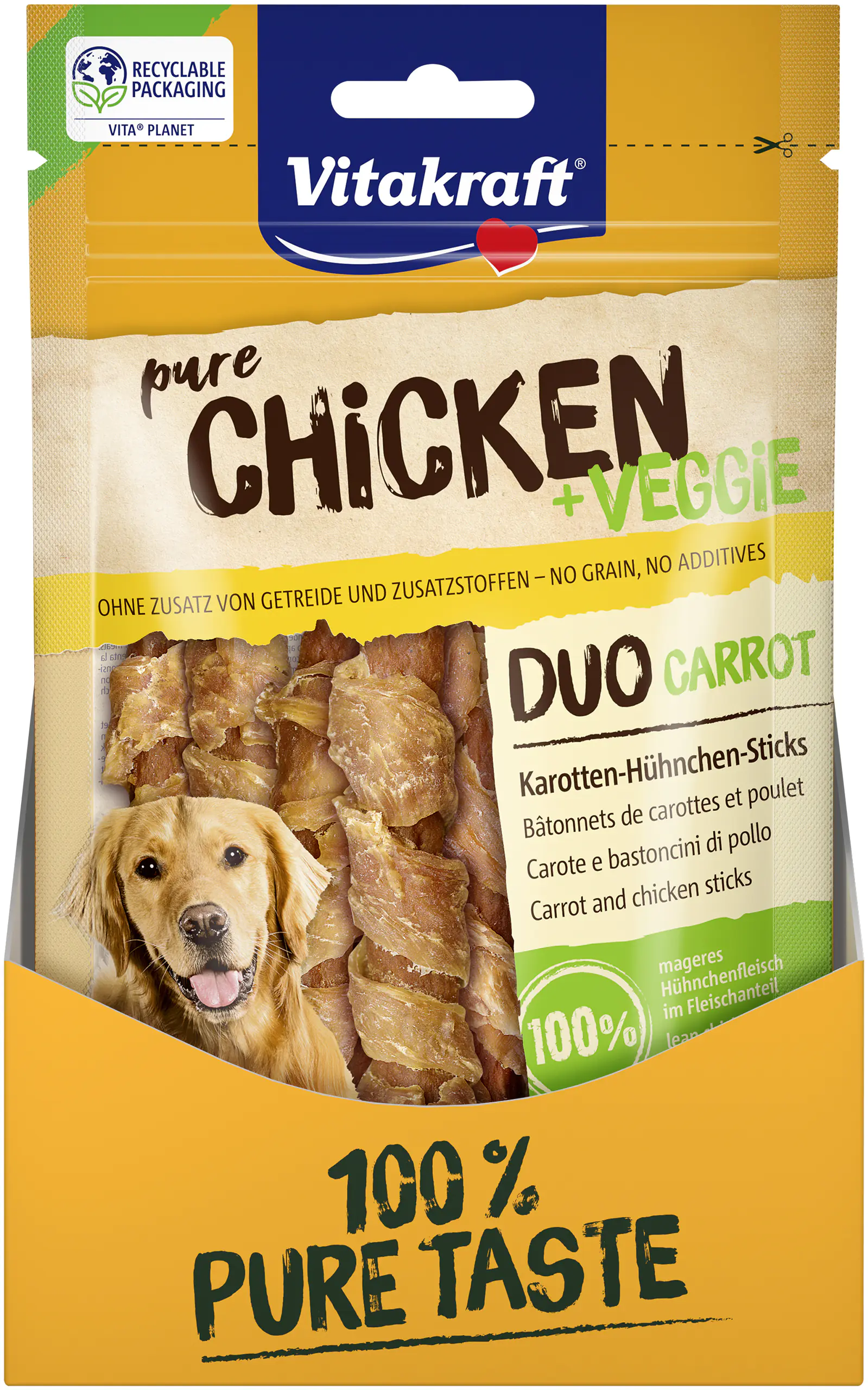 Vitakraft CHICKEN Veggie Karotte-Hühnchenstick 80 g