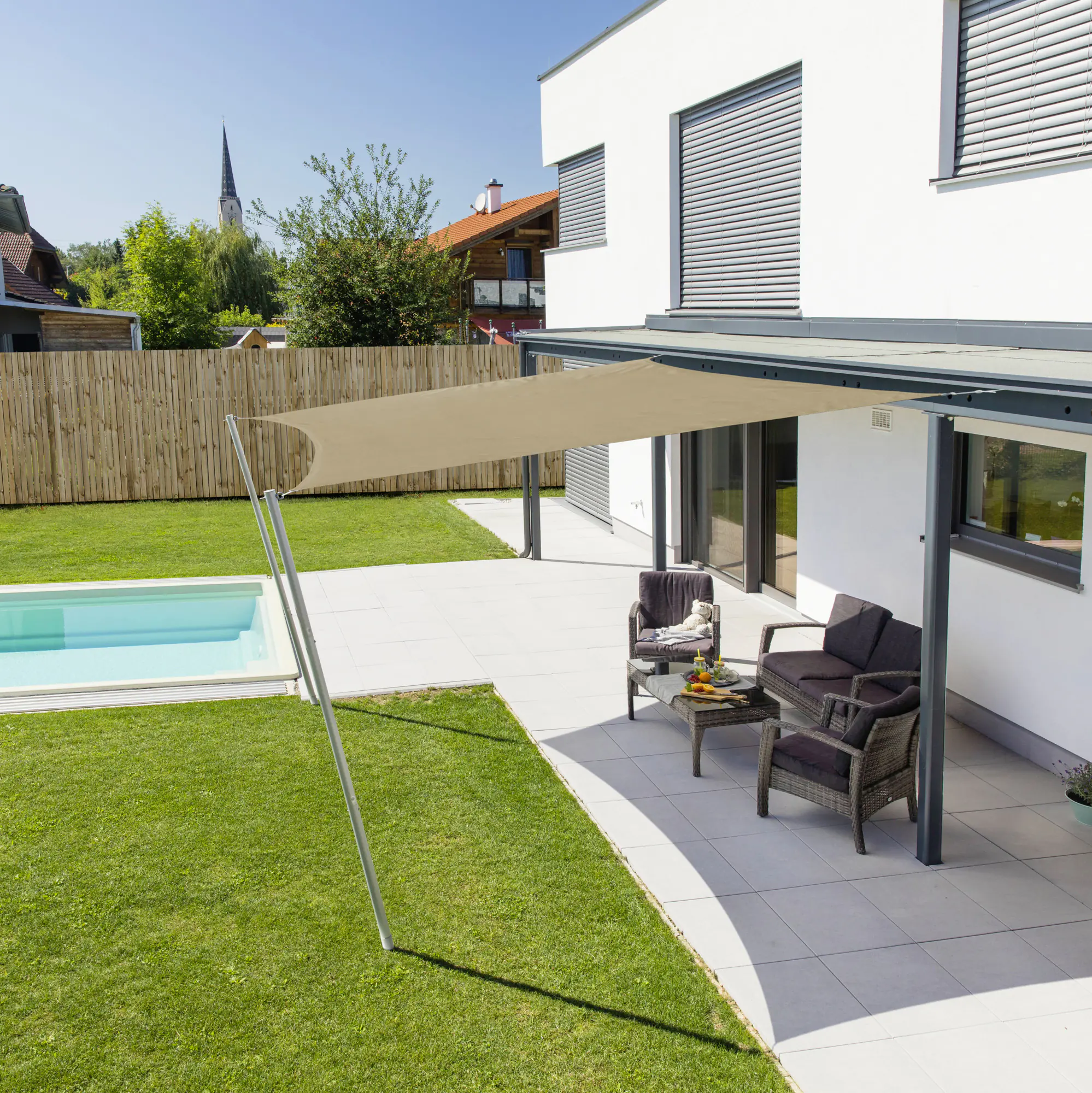 Windhager Sonnensegel Cannes taupe 3 x 3 m