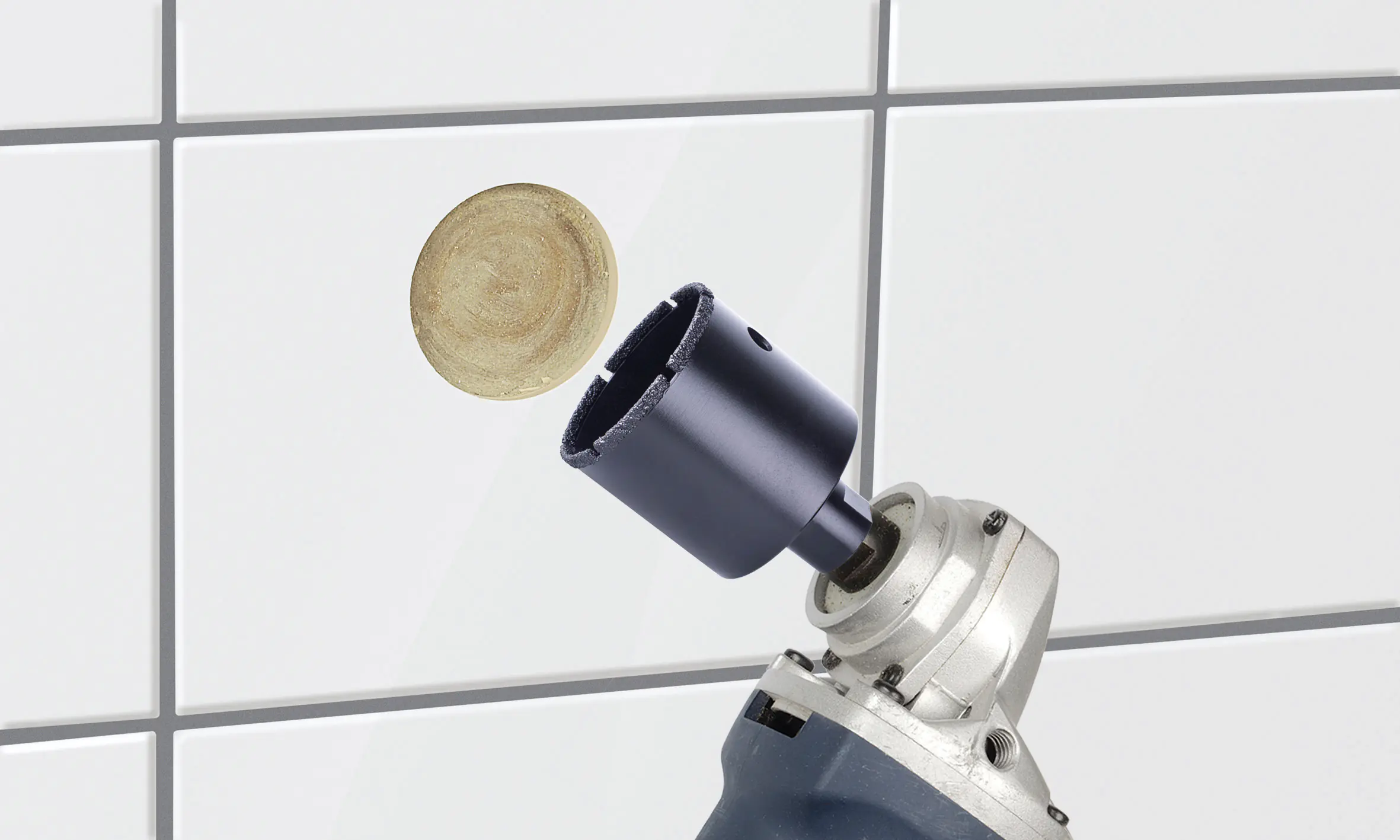 Wolfcraft Lochsäge Ø 38 mm Diamant für Winkelschleifer