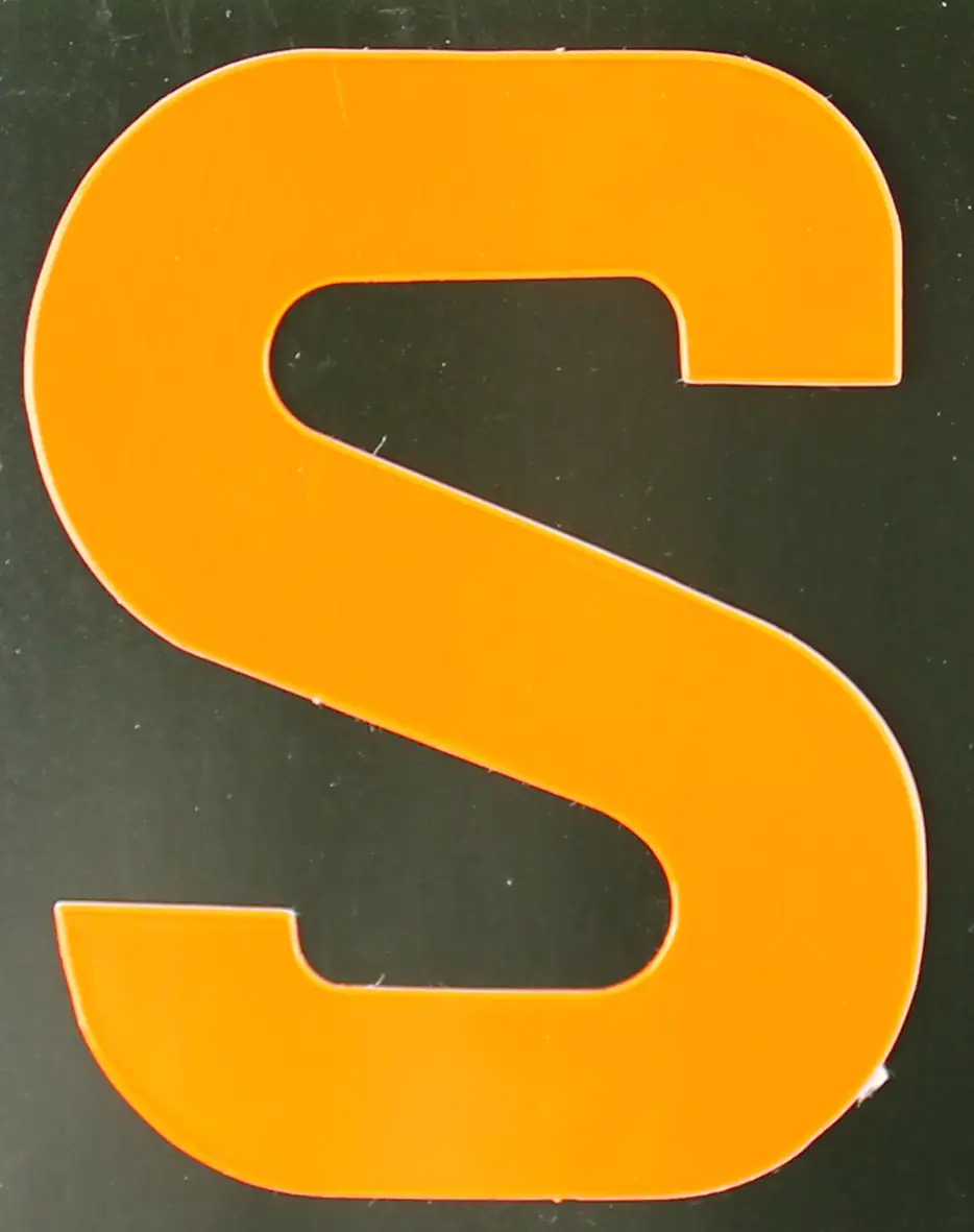 Conacord Reflektierender Klebebuchstabe "S" orange 80 mm