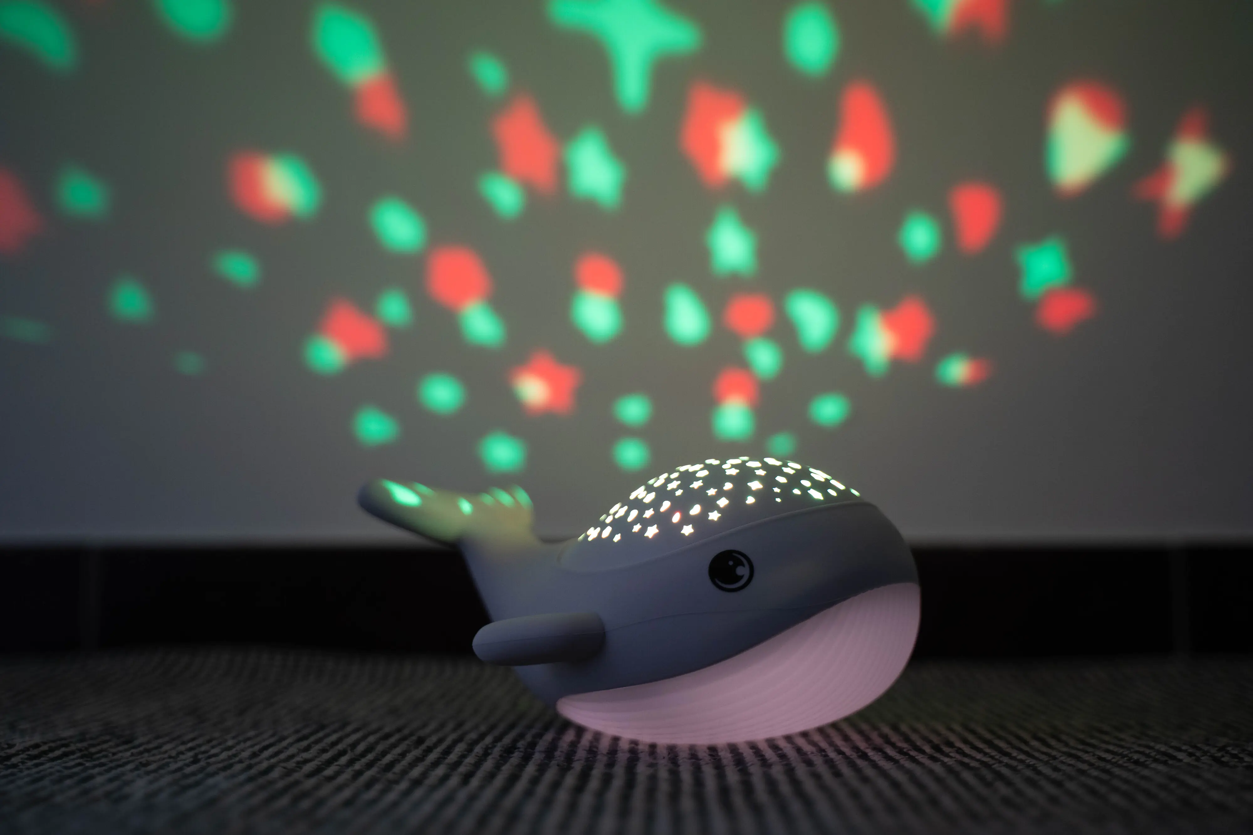 MegaLight LED Willy Whale Nachtlicht mit Sternprojektor und Akku