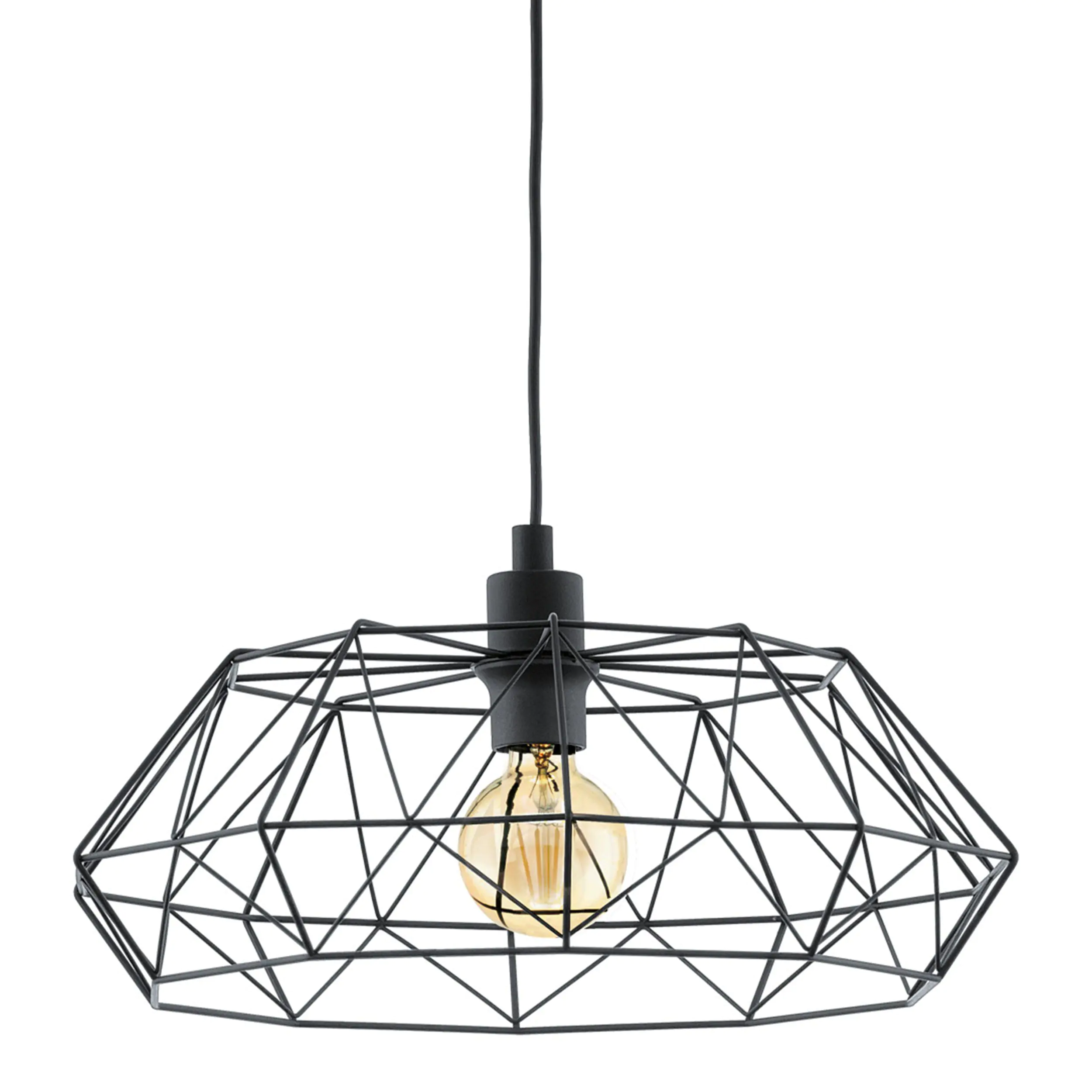 Eglo Pendelleuchte Carlton 2 schwarz Ø 45,5 cm E27, max. 60 W