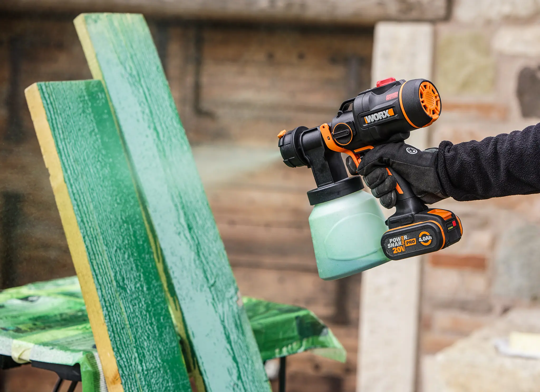 Worx NITRO Akku-Farbsprühgerät WX020.9  20 V Solo