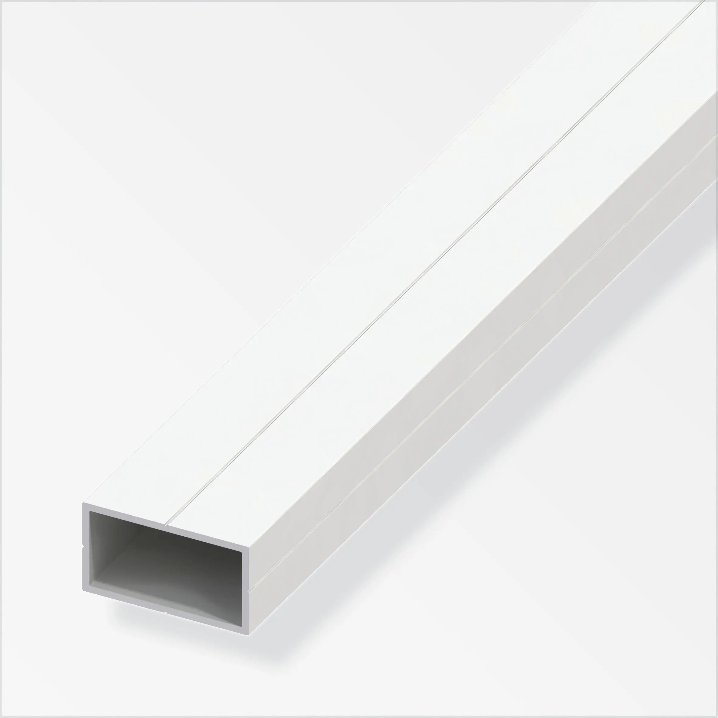 alfer Rechteckrohr 1 m, 7.5 x 12.5 x 1 mm PVC (Kunststoff) glatt weiss
