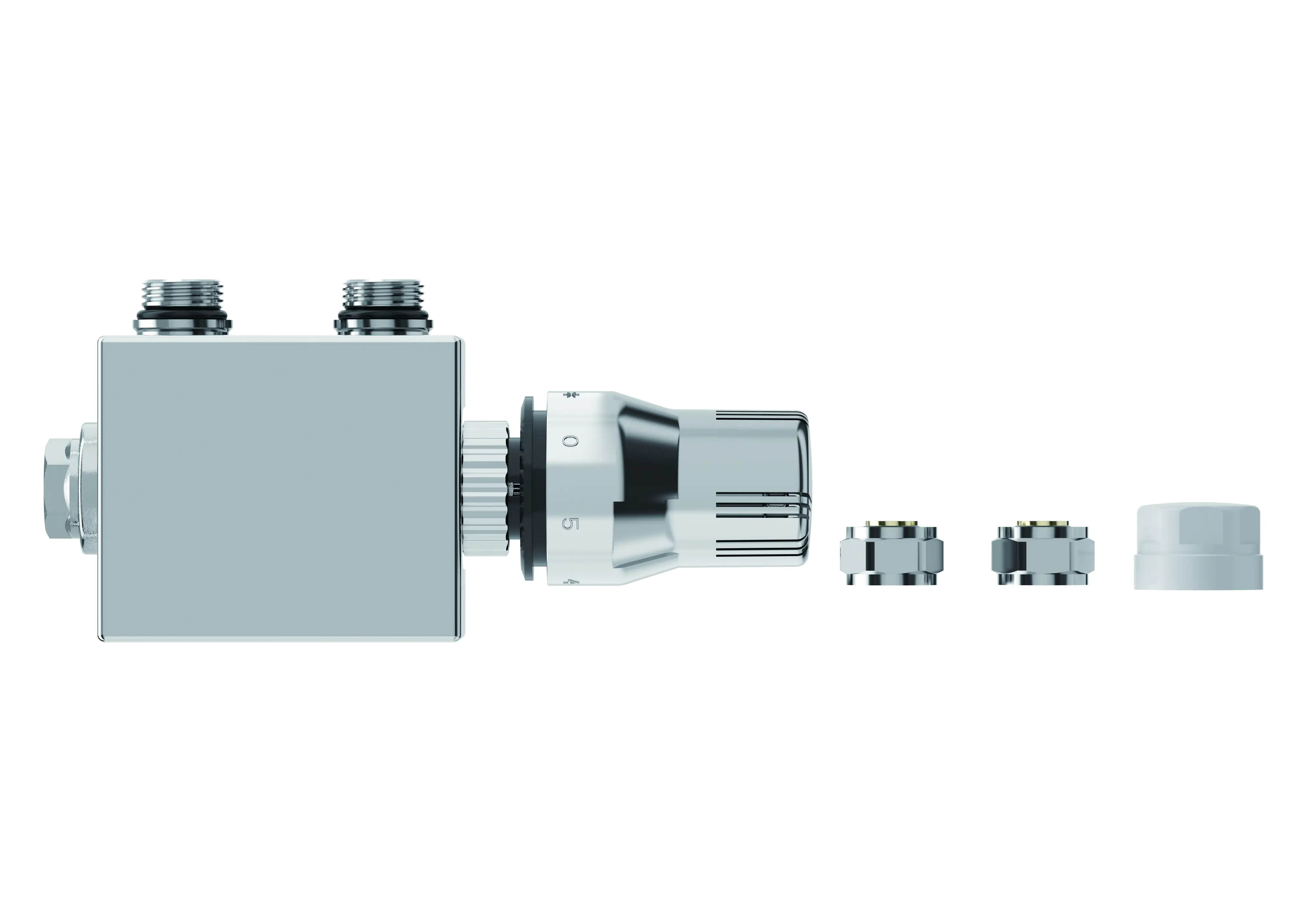 Heizkörperventilblocksatz Vario chrom