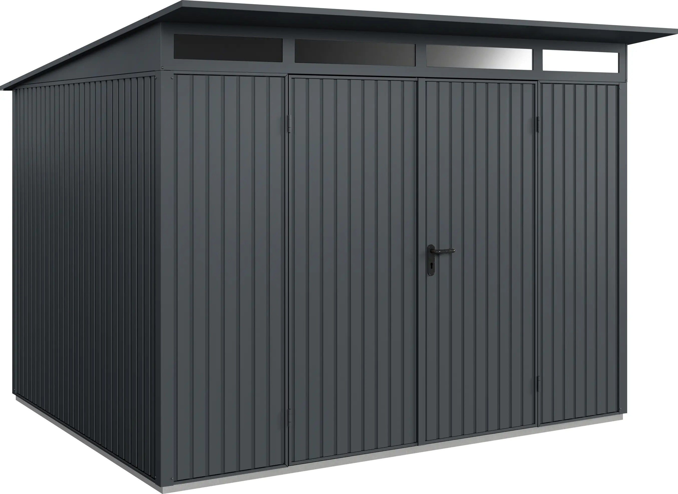 EcoStar Gerätehaus Trend-P Typ 3 anthrazitgrau 312,7 x 283,4 x 232,3 cm