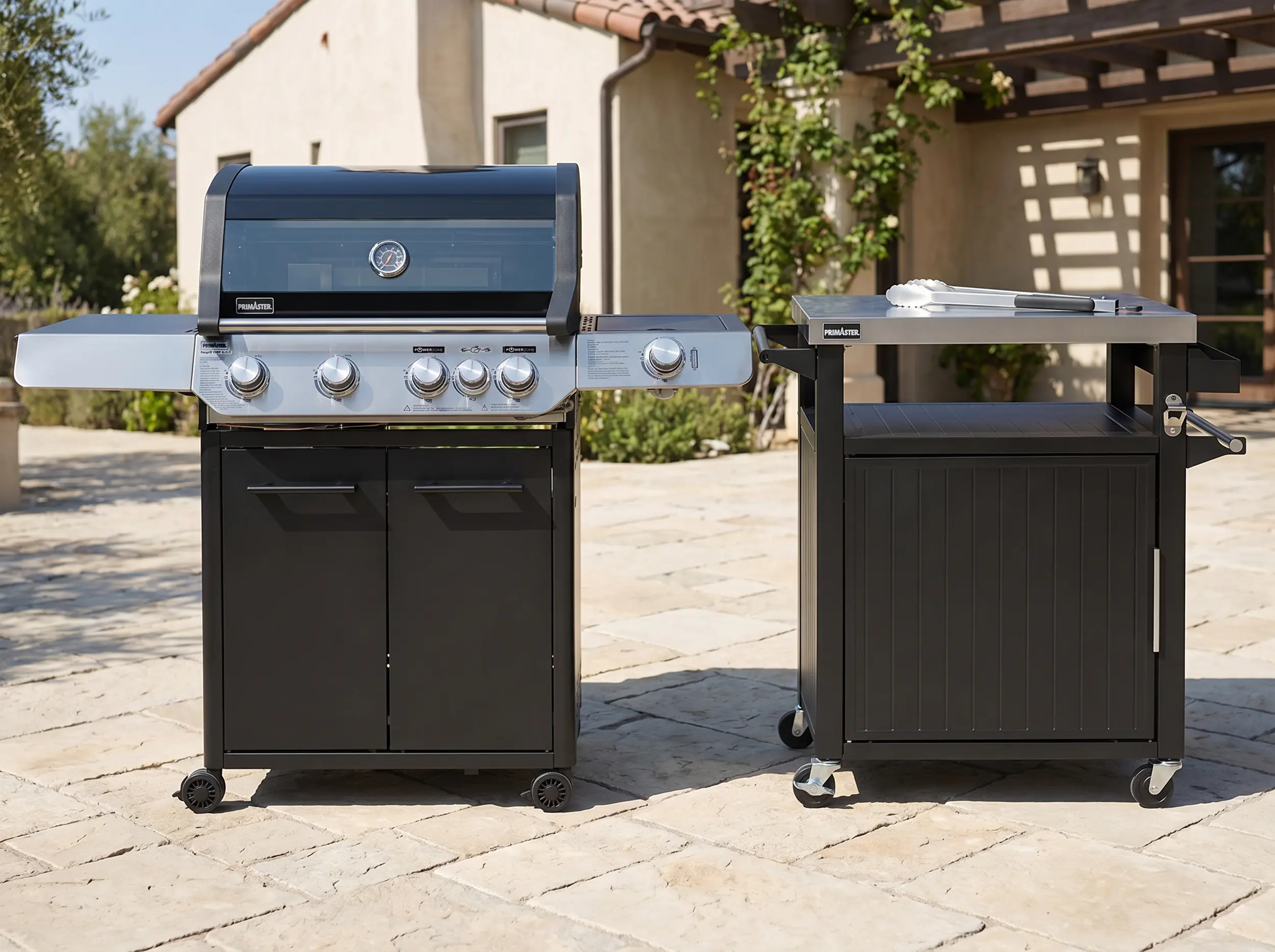 Primaster Grillwagen Napa L Universal 1-türig 90 x 90 cm schwarz