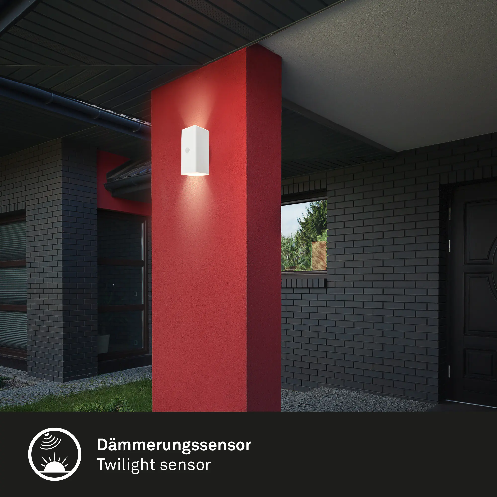 Briloner LED Akku-Außenwandleuchte Kuni 6W weiß warmweiß