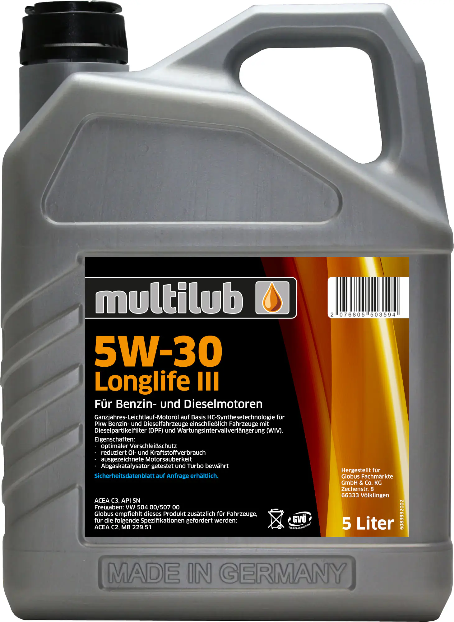 Multilub Motoröl 5W-30 Longlife III 5L