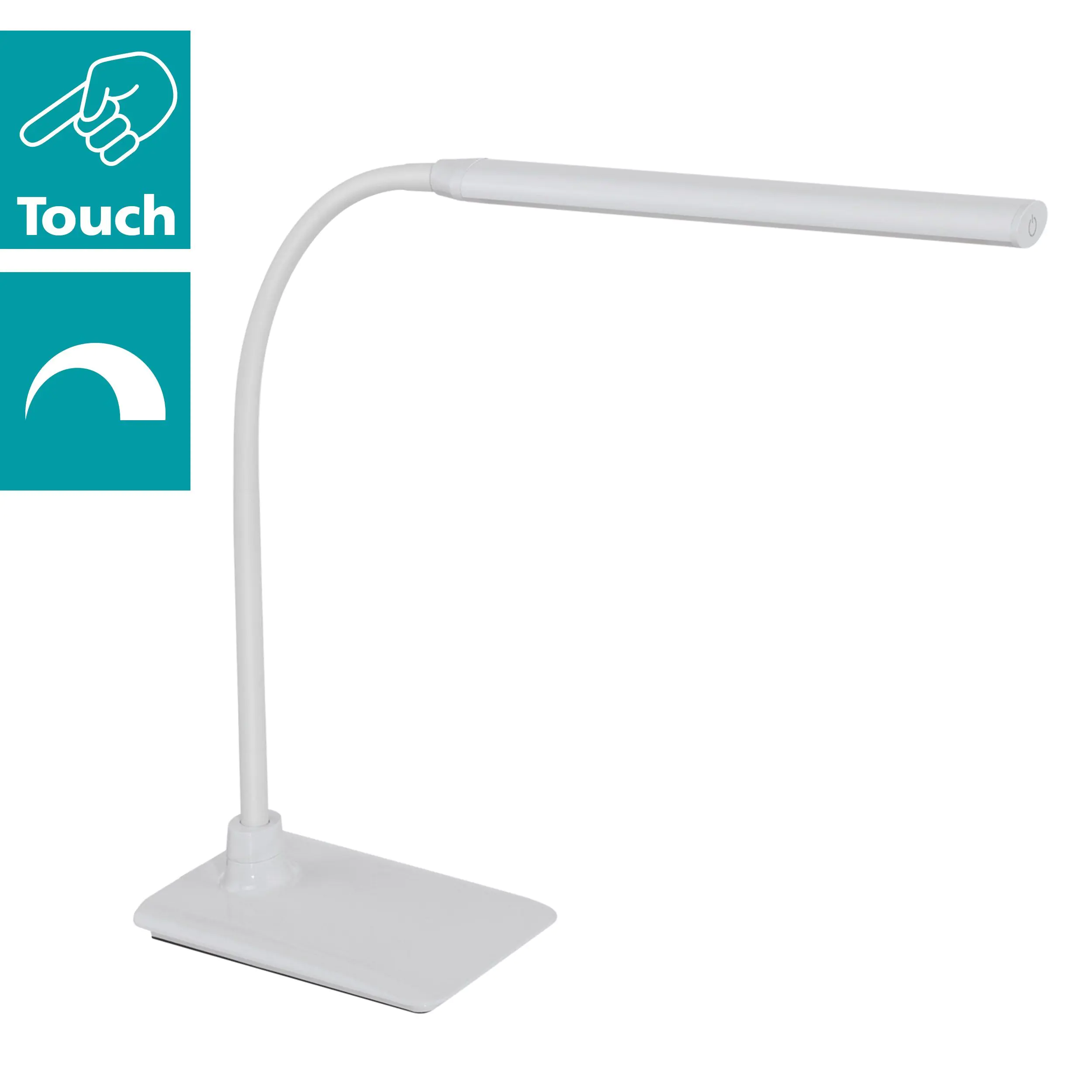 Eglo LED Tischleuchte Laroa weiß 32,5 x 12 cm dimmbar, neutralweiß