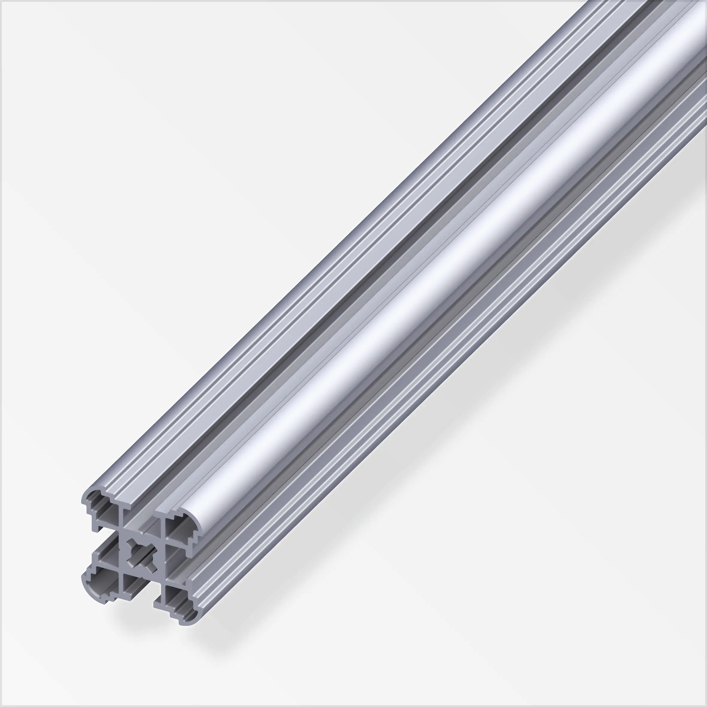coaxis®-Säulen-Profil, schmal 1 m, 27.5 mm Aluminium roh blank