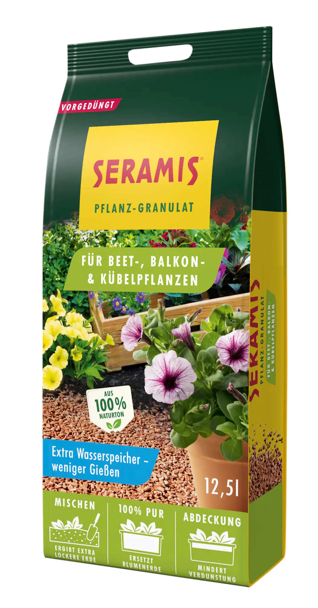 Seramis Pflanz-Granulat für Beet- Balkon- & Kübelpflanzen 12,5 L